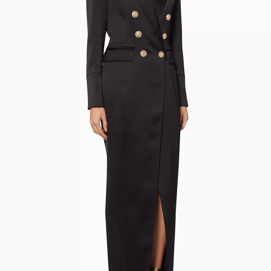Simona Tuxedo Uzun Blazer Elbise