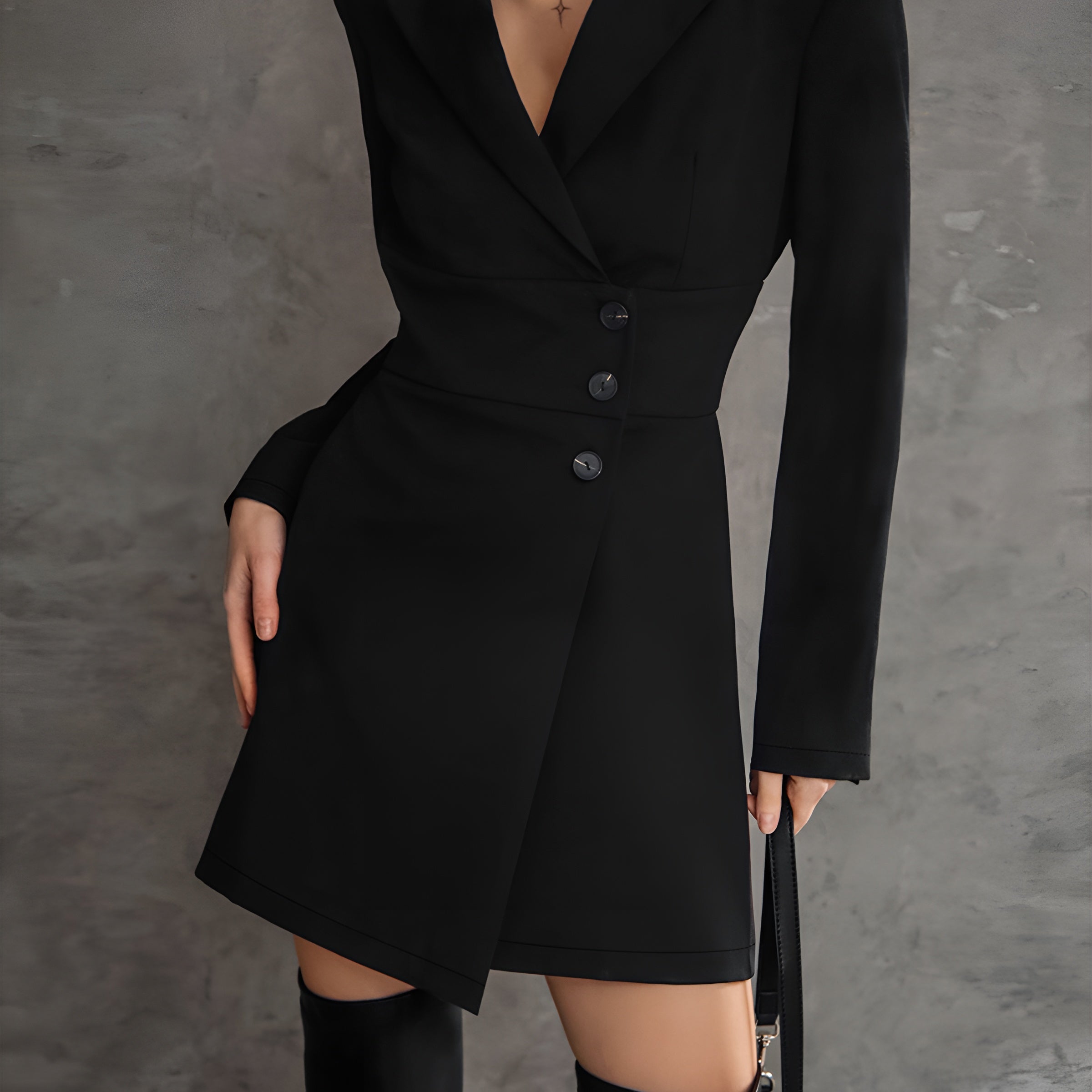 Blazer Uzun Kollu Mini Elbise