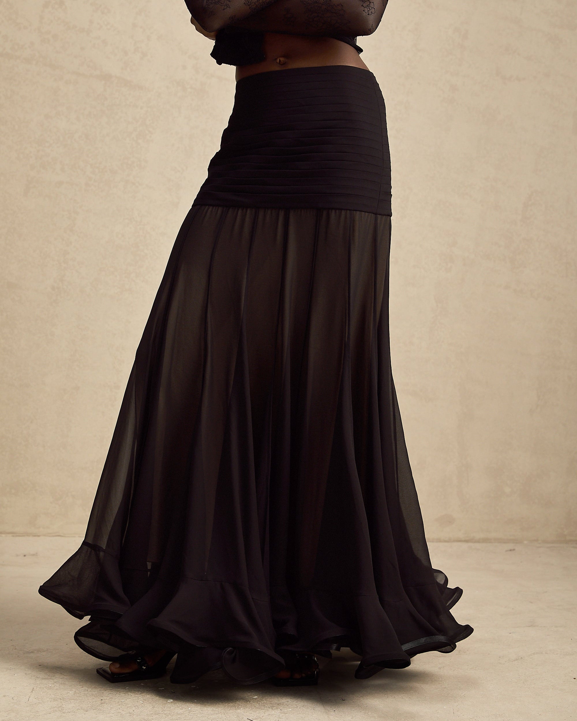 Jacqueline Tül Maxi Etek
