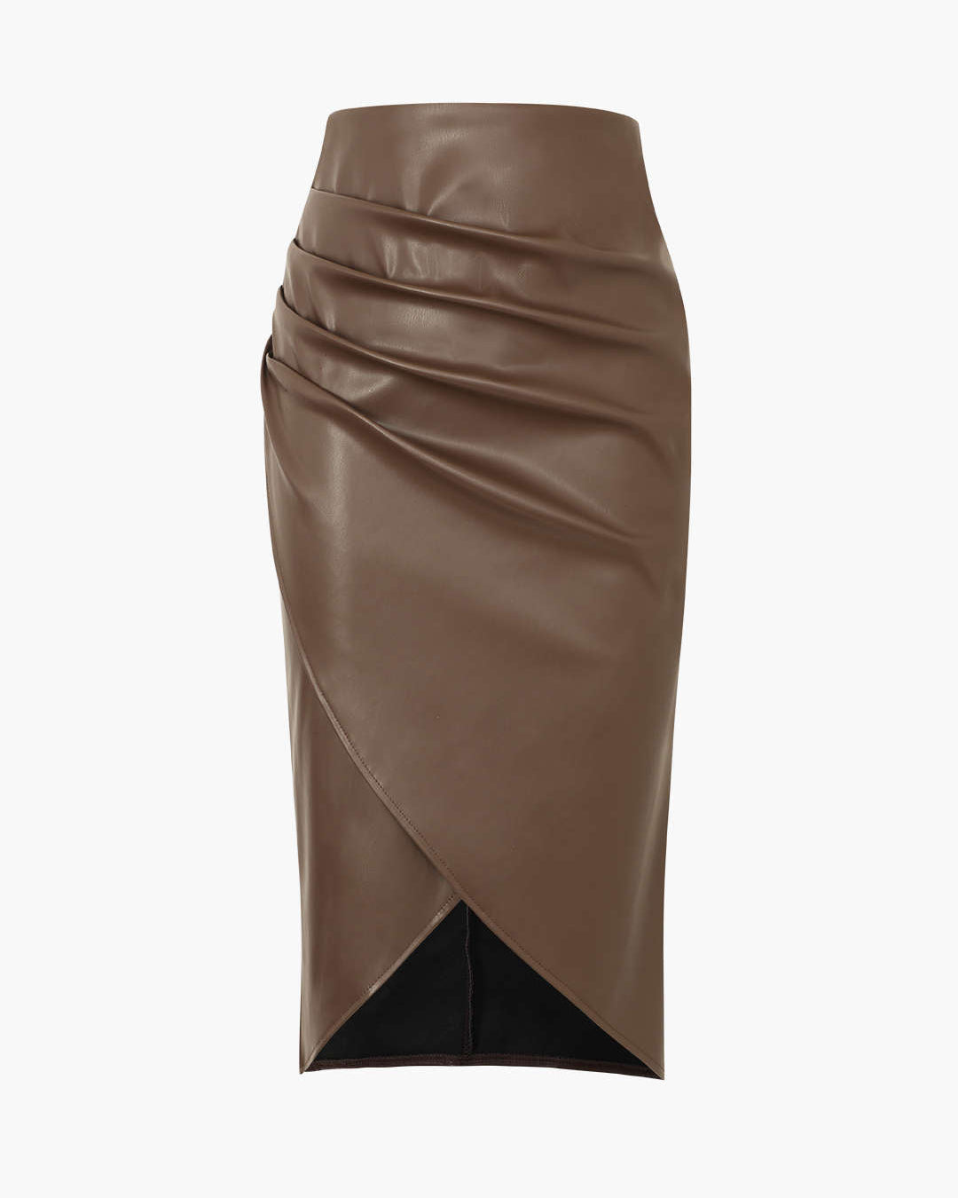 Deri Anvelop Desenli Midi Etek®