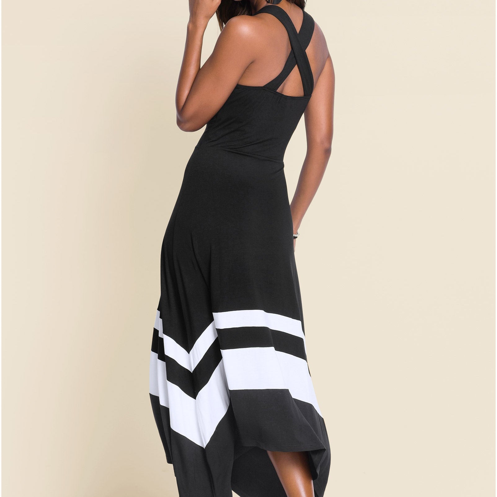 Color Block Midi Elbise