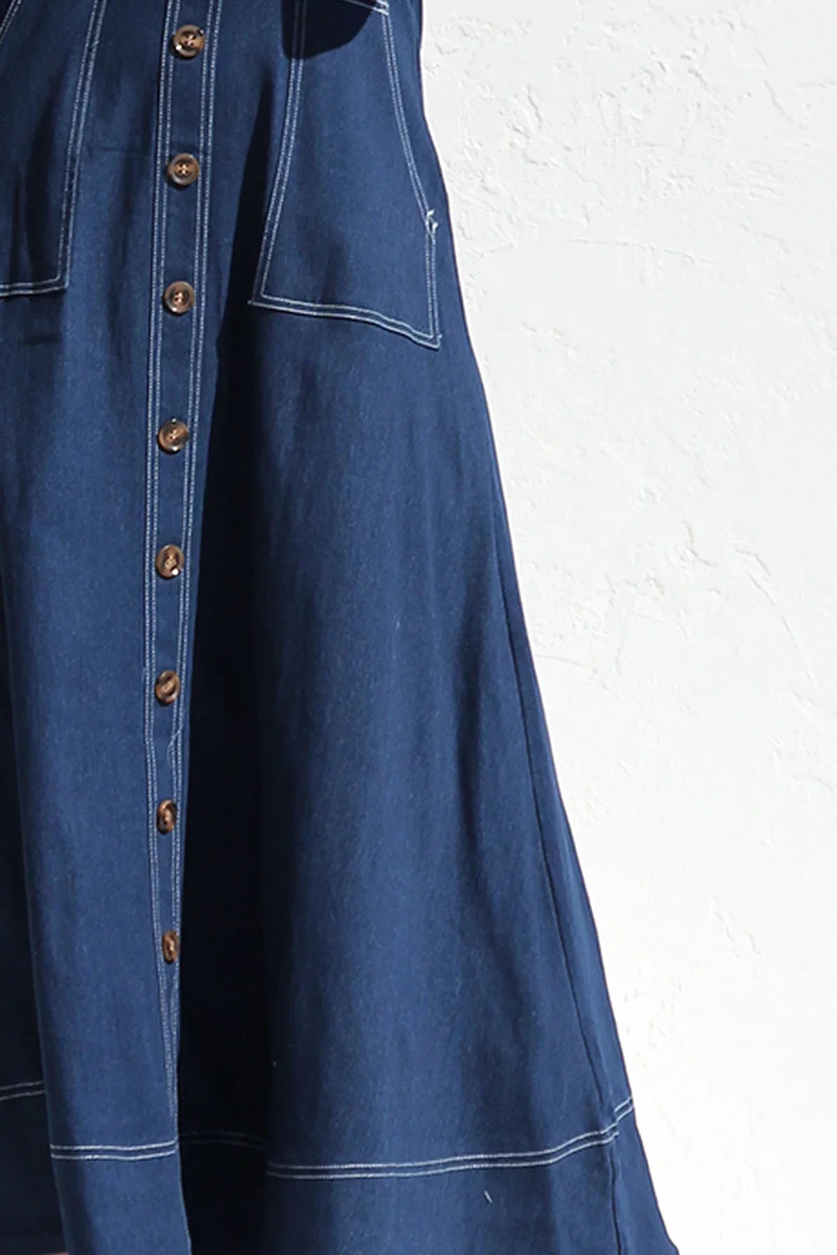 Heavenly Denim Midi Elbise