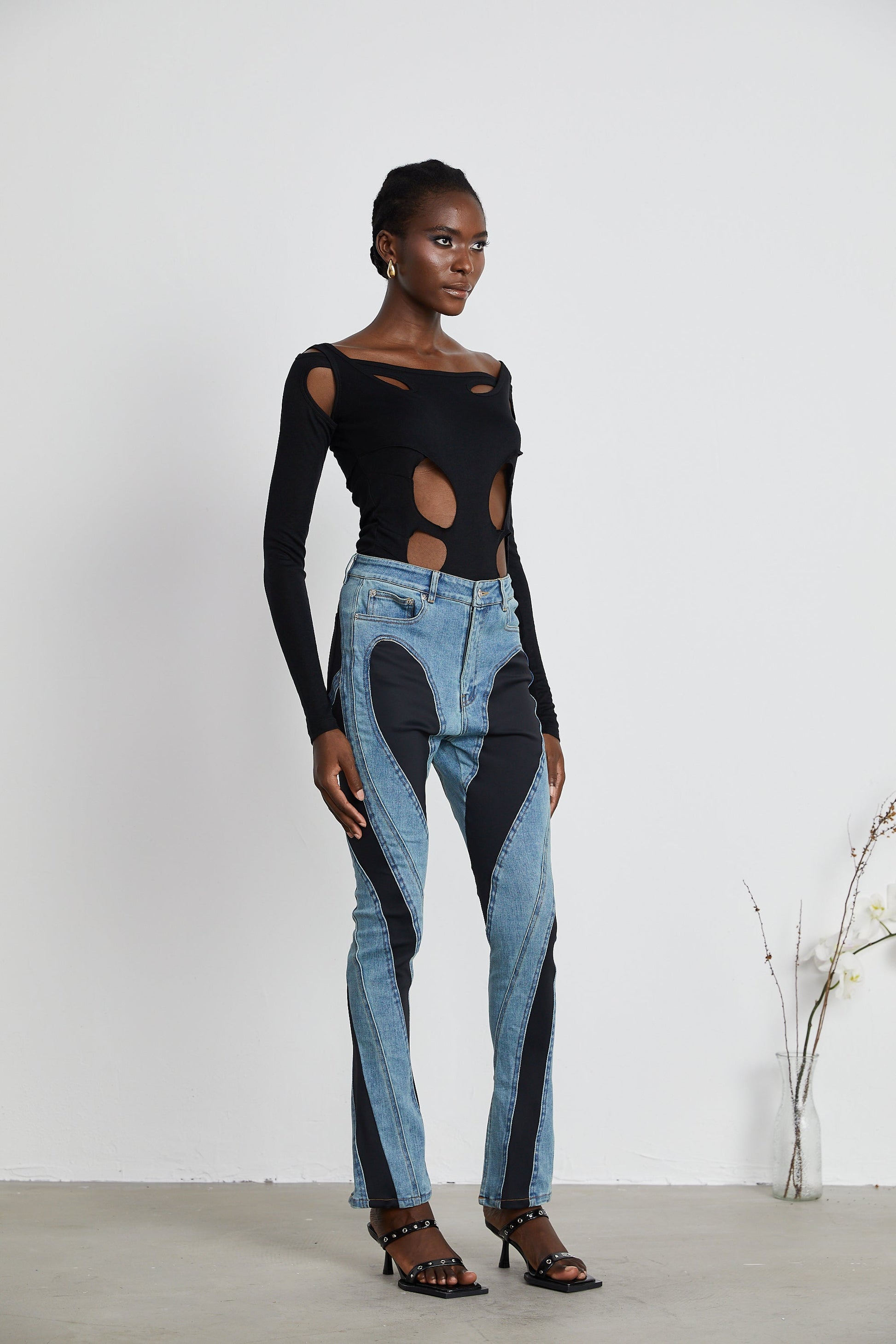Noémie spiral dar kot pantolon