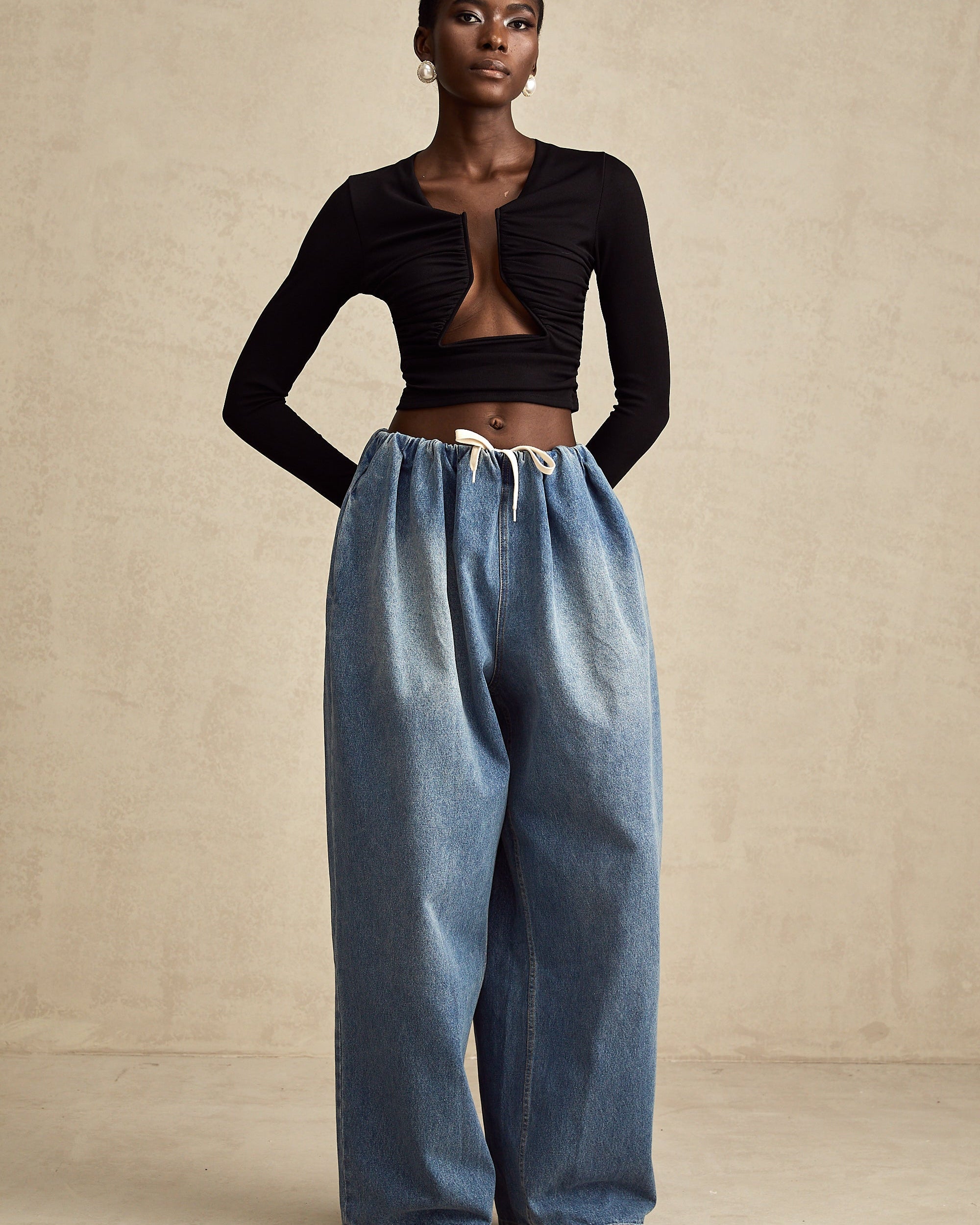 Eulalie Oversize Jean Pantolon