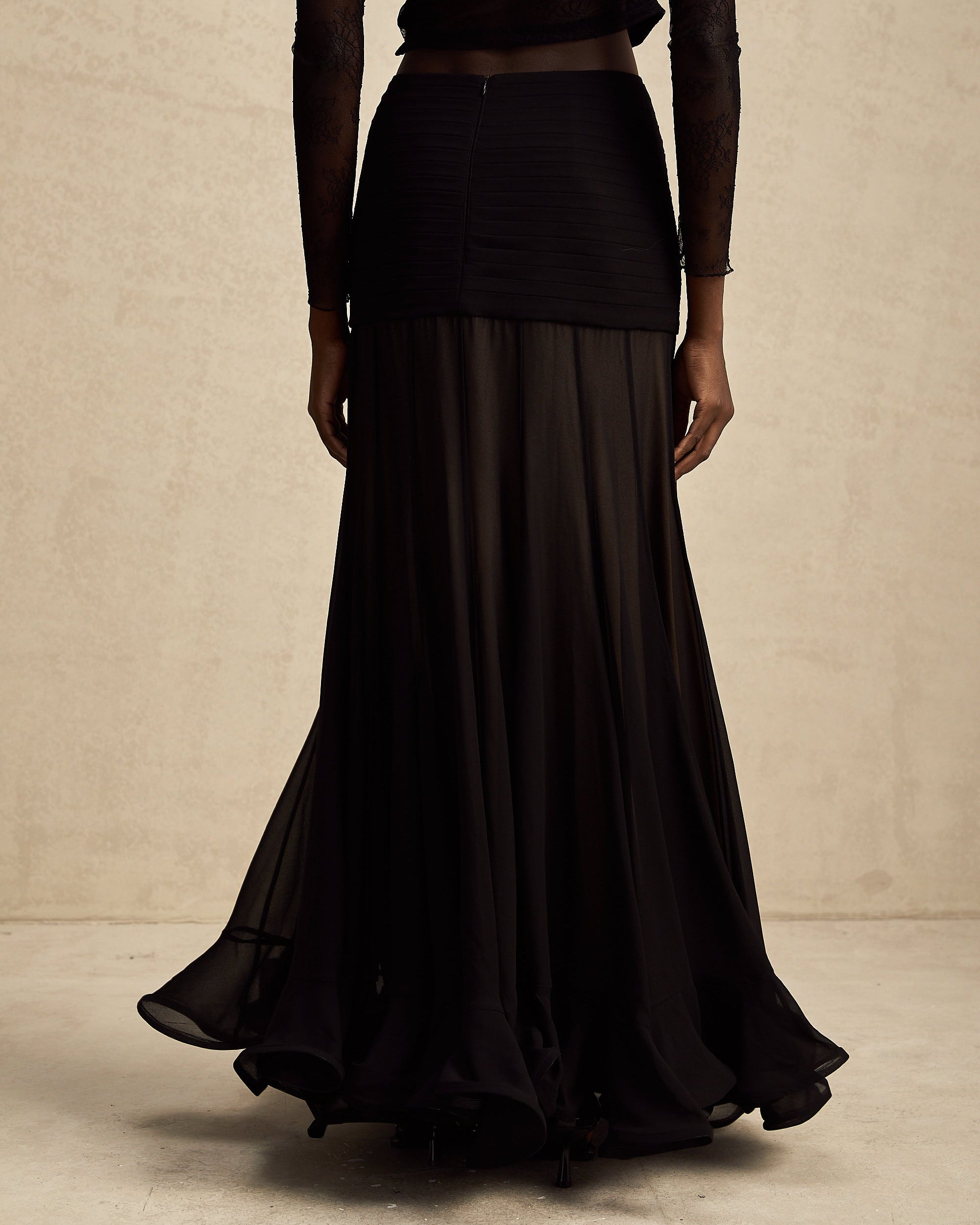 Jacqueline Tül Maxi Etek