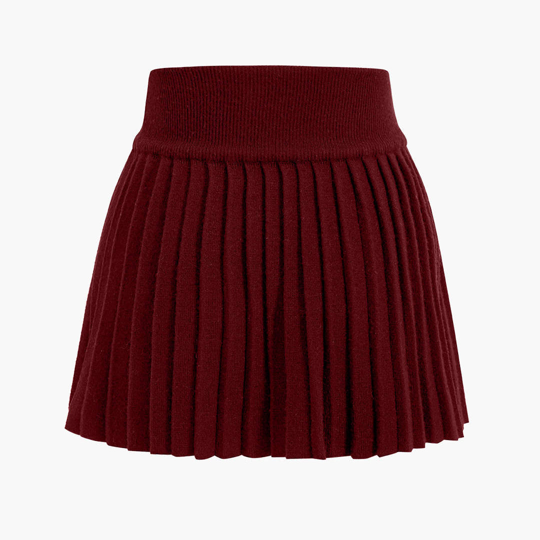 Basic Triko Pileli Etek