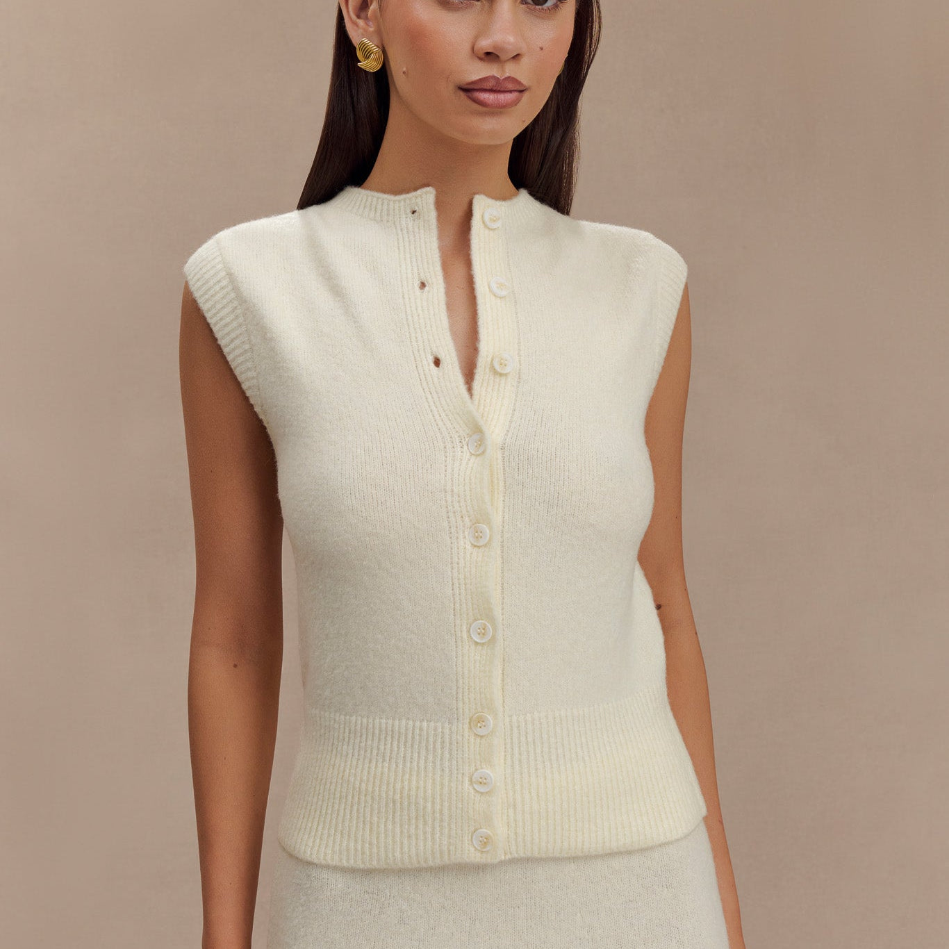 Dionne Sleeveless Knit Yelek