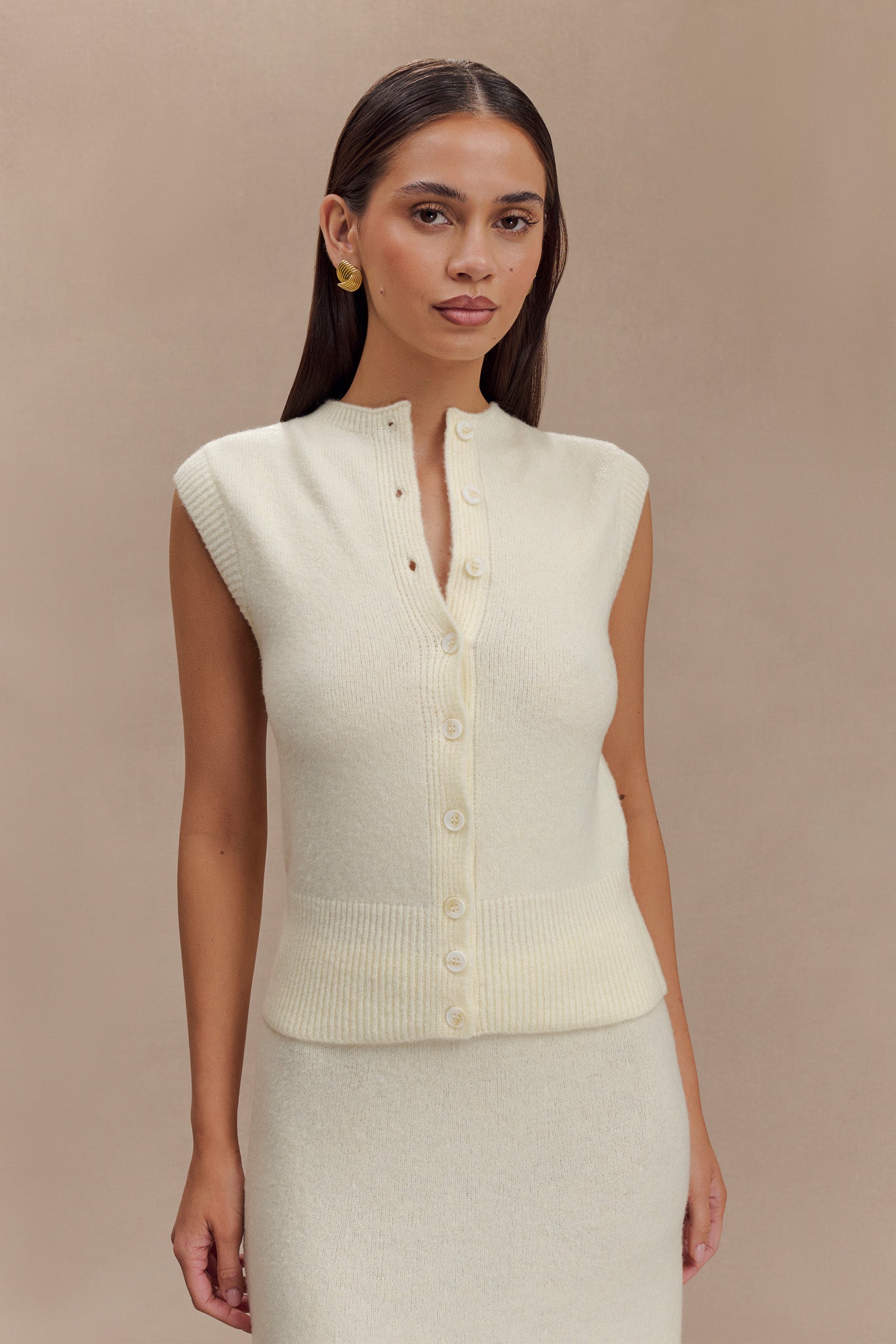 Dionne Sleeveless Knit Yelek