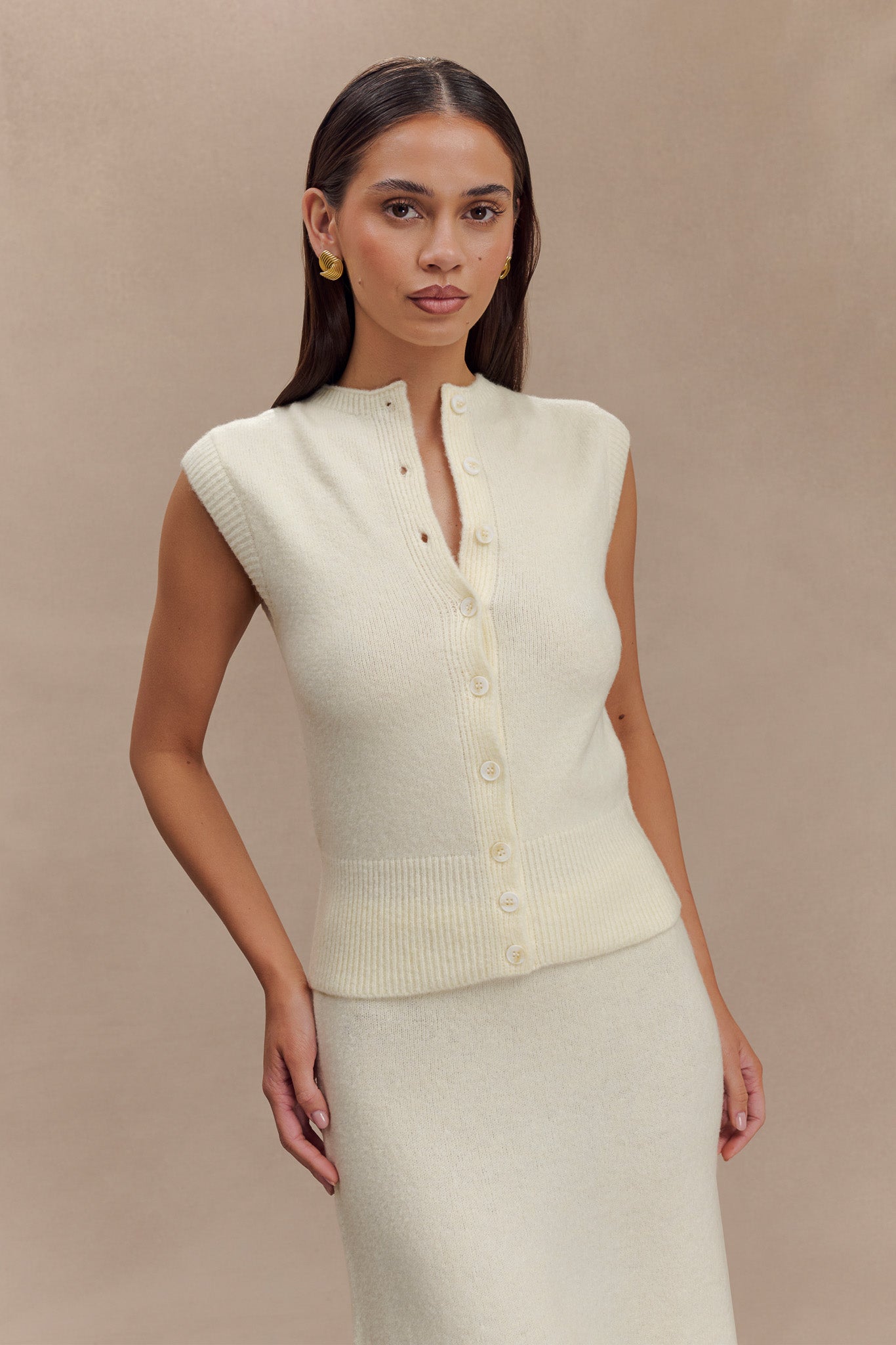 Dionne Sleeveless Knit Yelek