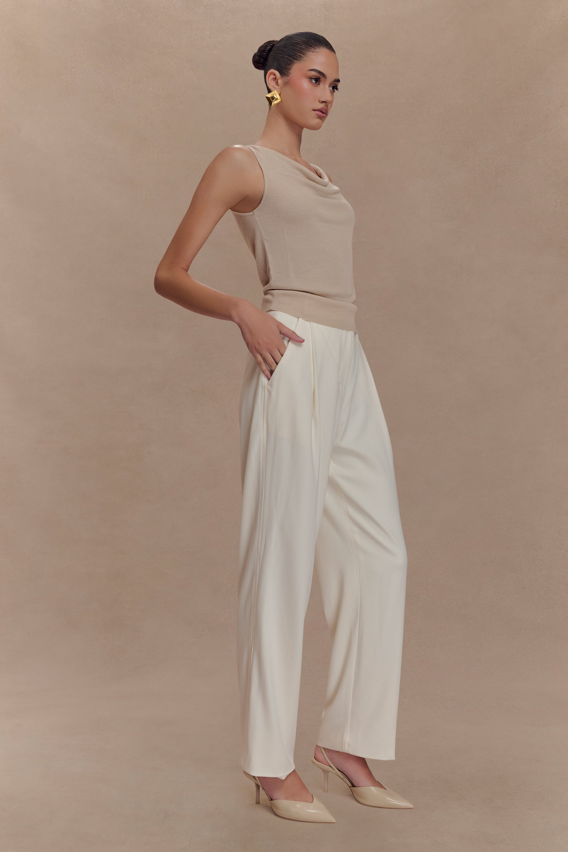 Brenda Draped Front Knit Top