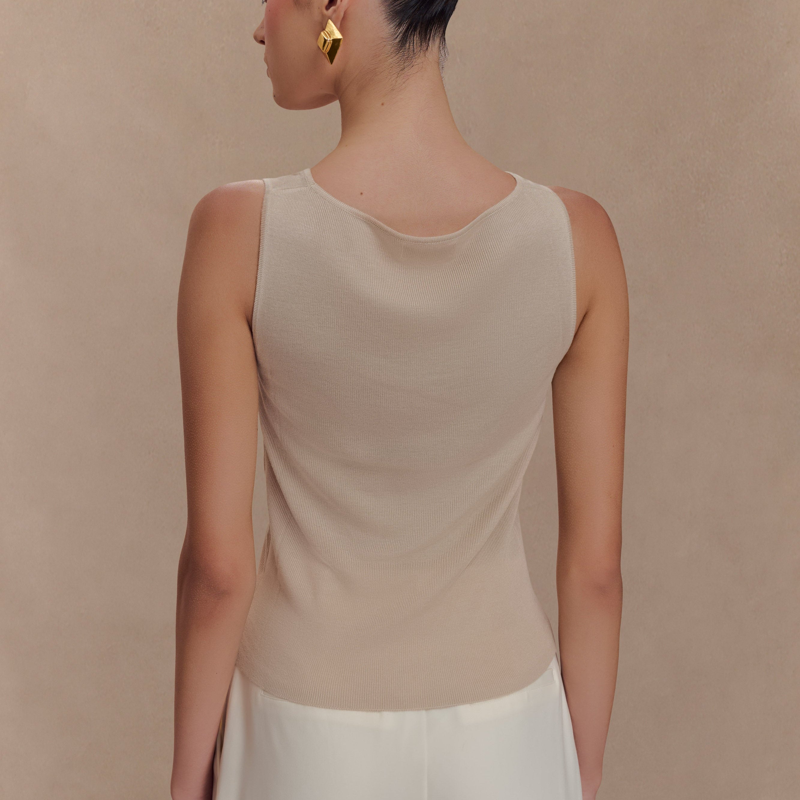Brenda Draped Front Knit Top