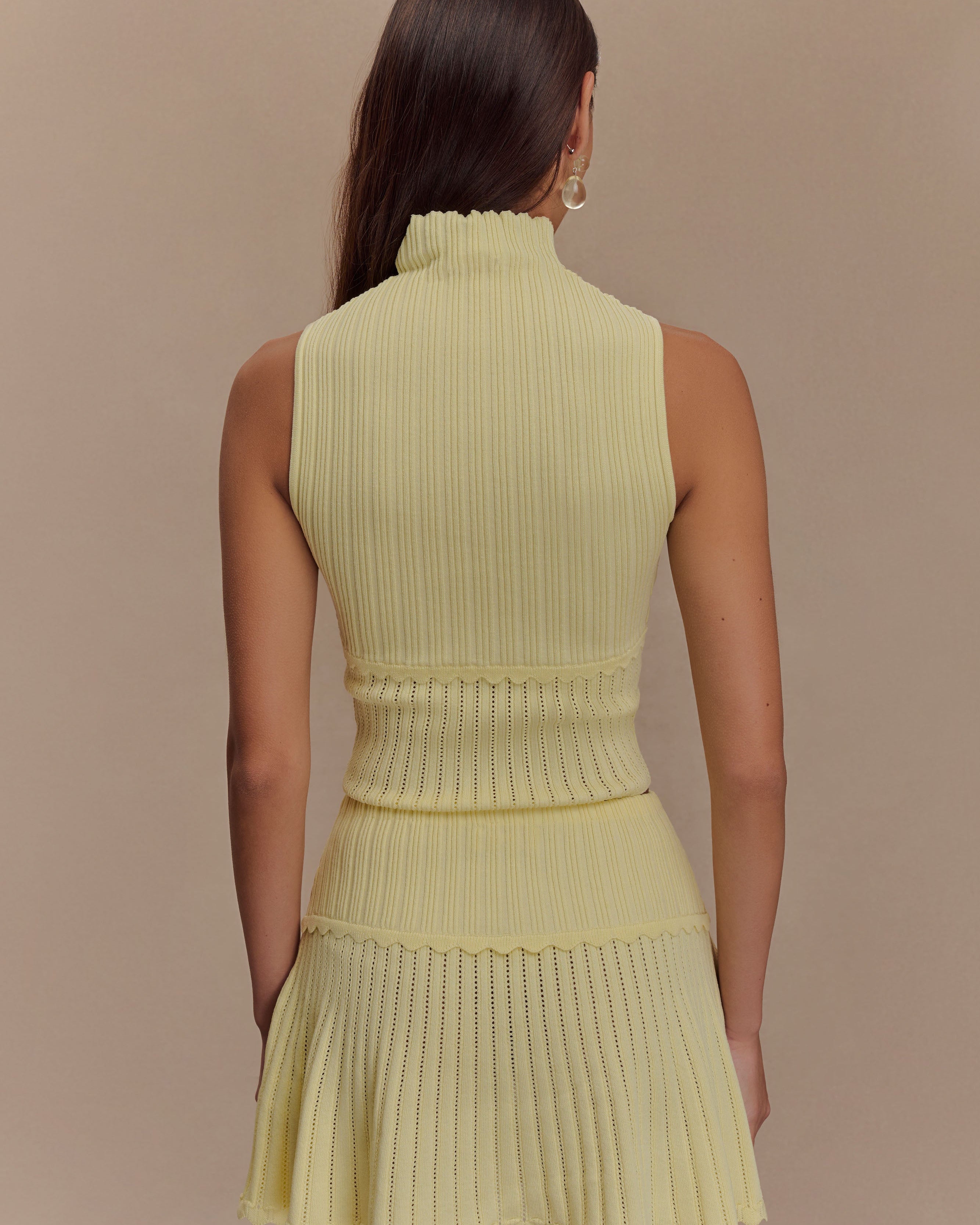 Indy Pointelle Knit Üst