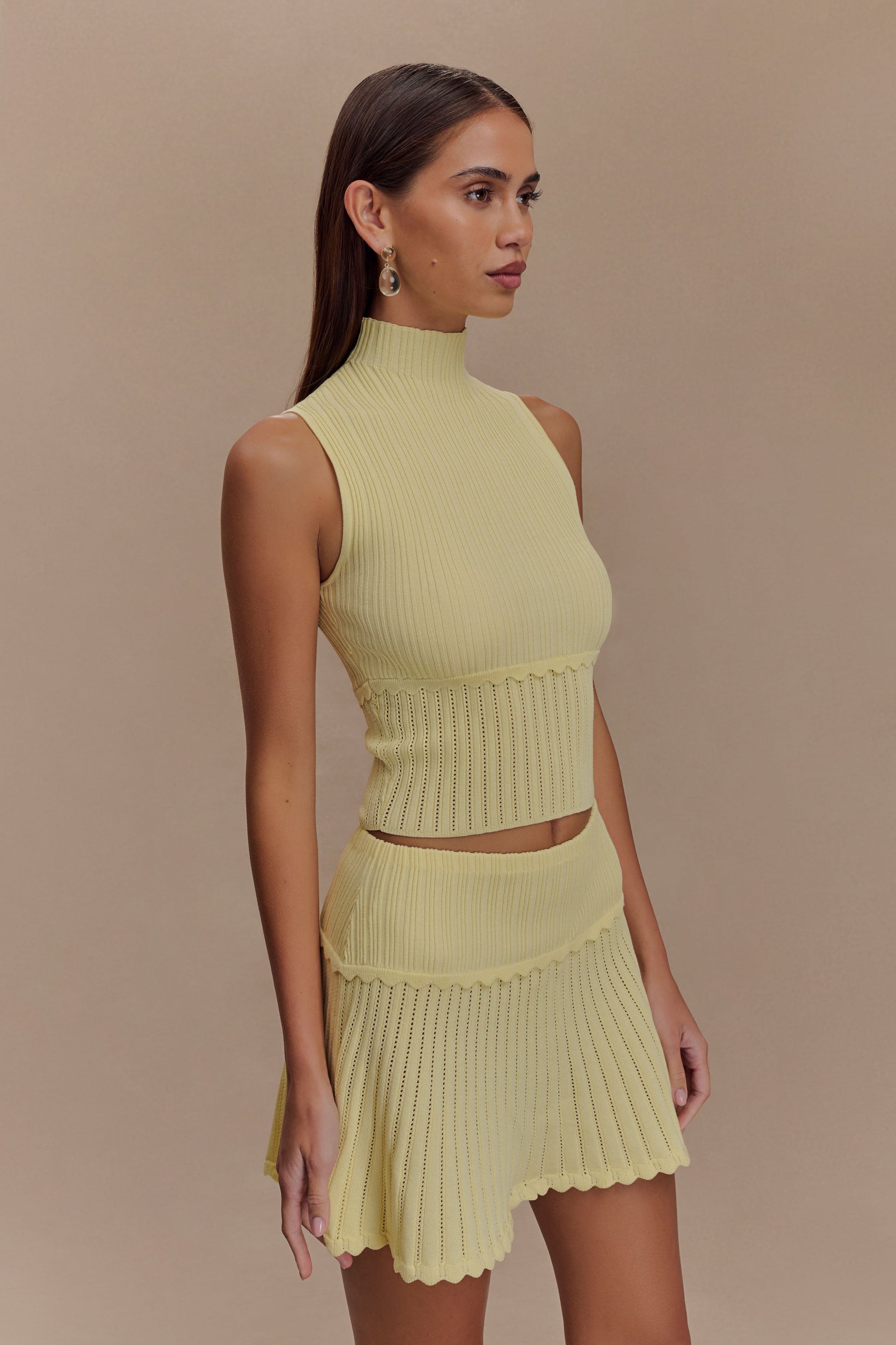 Indy Pointelle Knit Üst