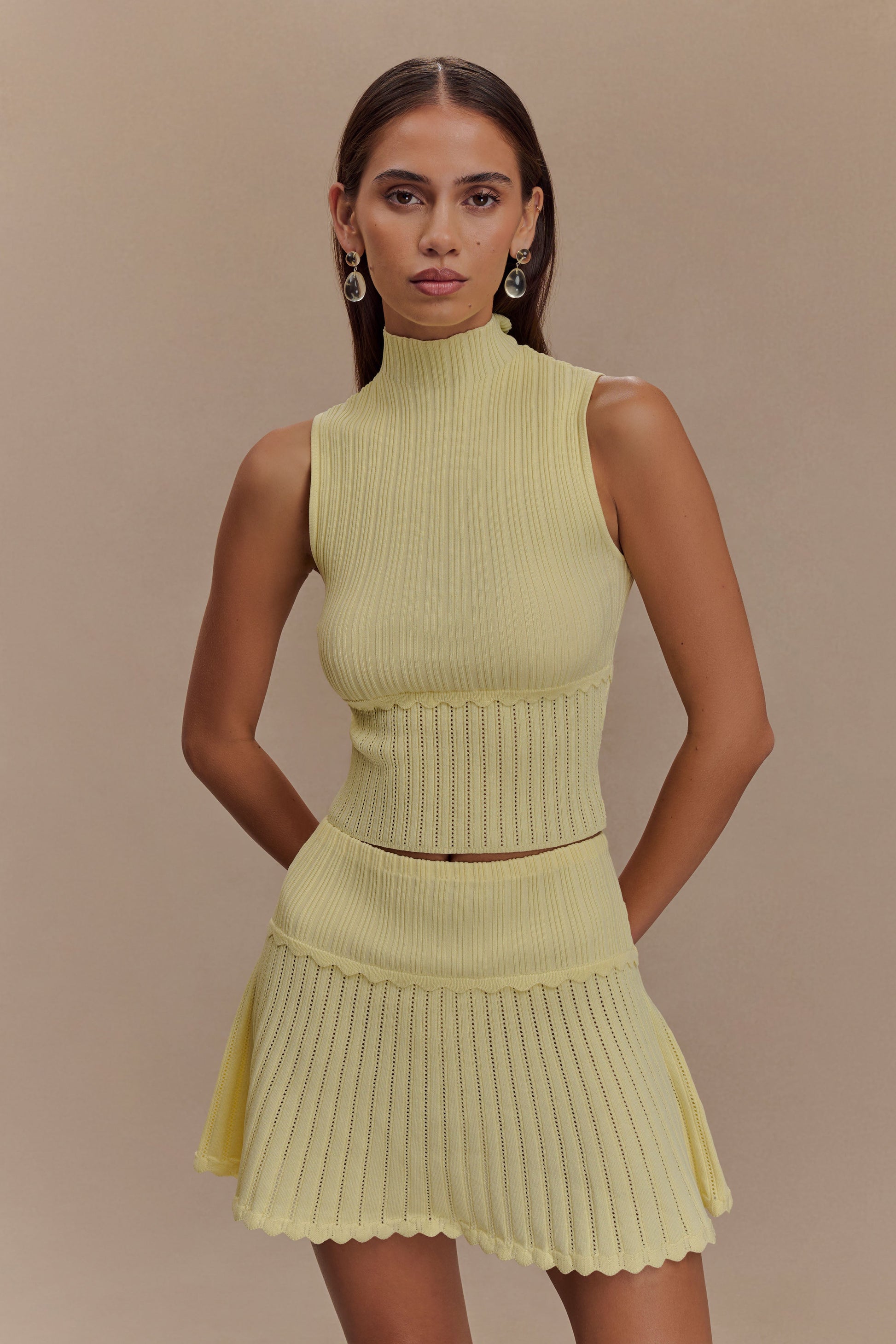 Indy Pointelle Knit Üst