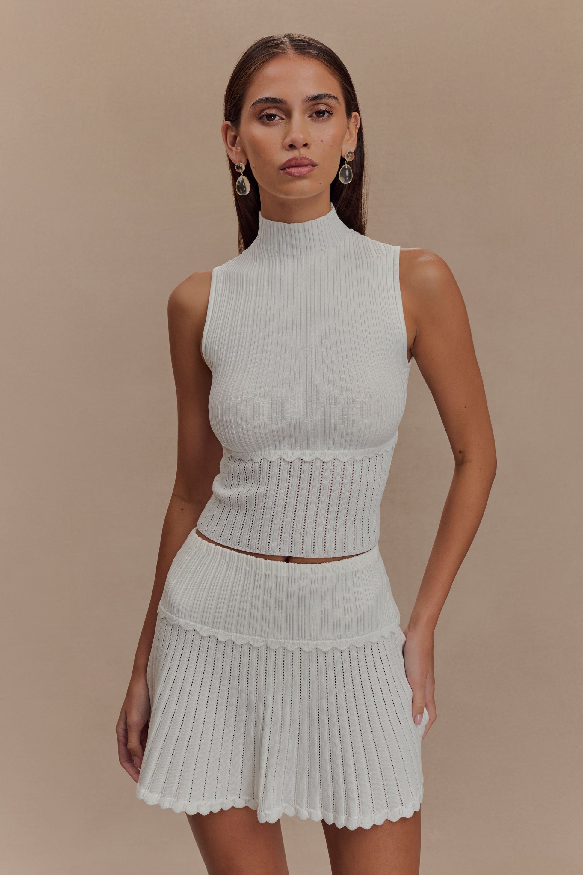 Indy Pointelle Knit Üst