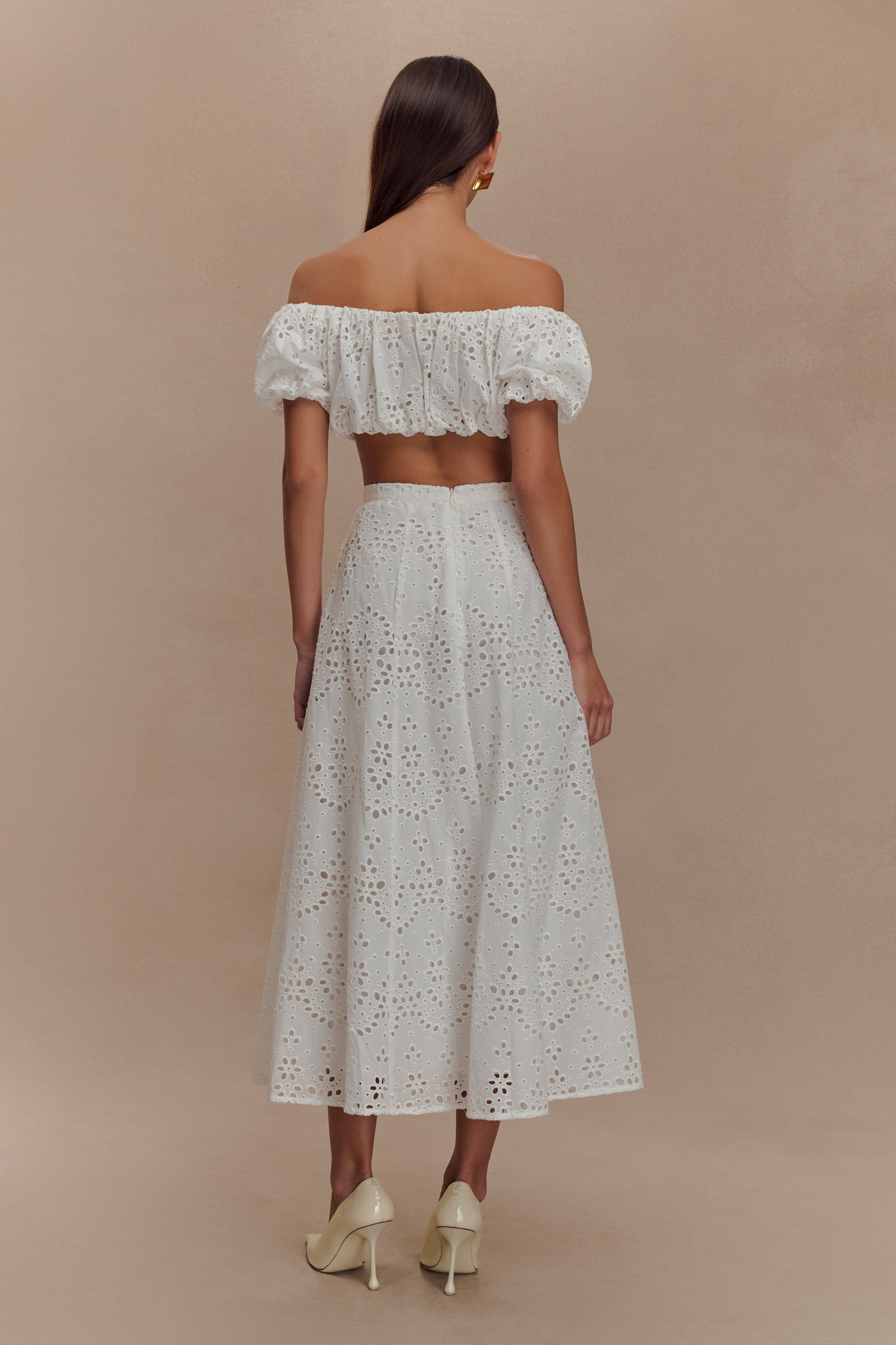 Autumn Off Shoulder Bubble Üst