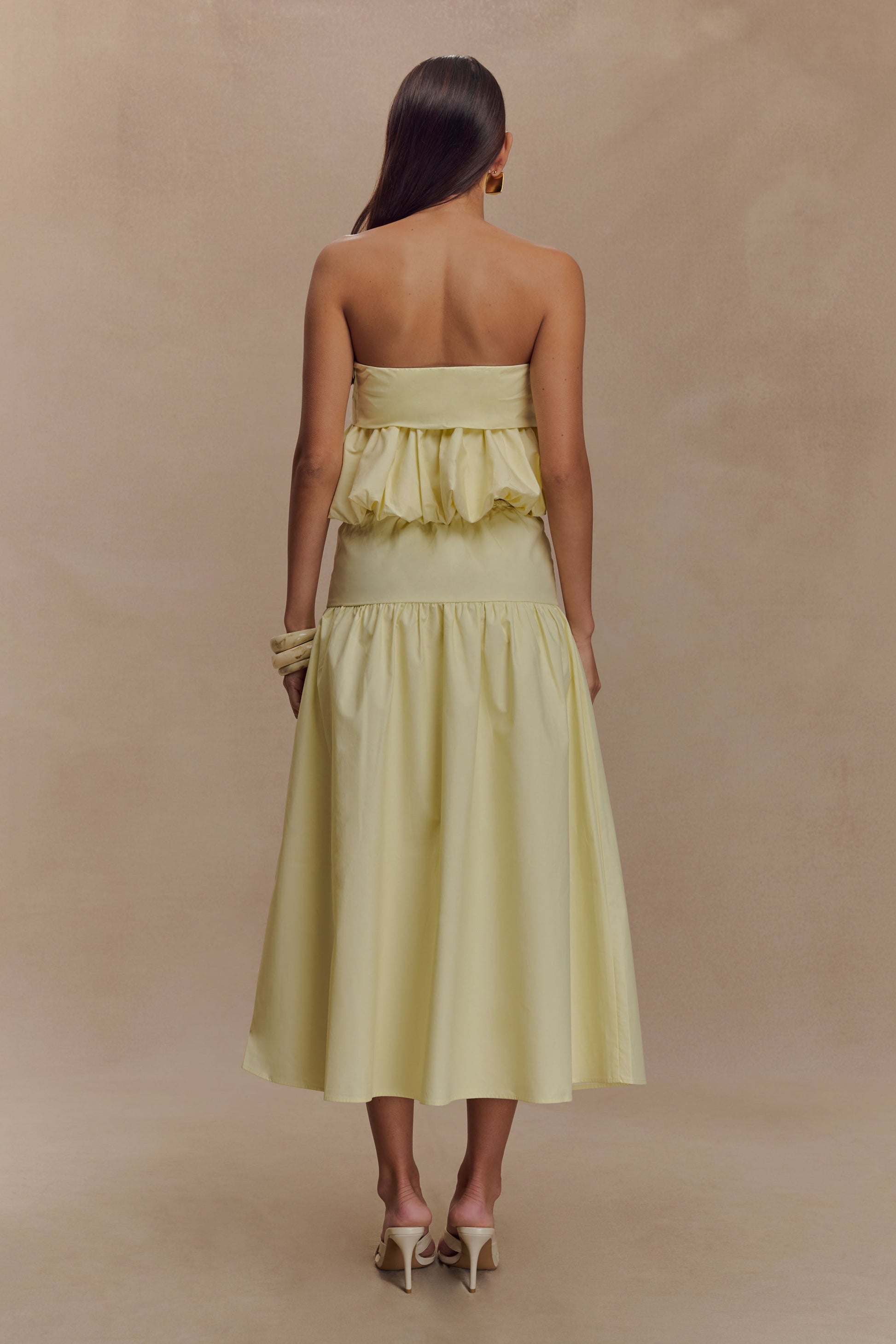 Amirah Strapless Bubble Crop Üst