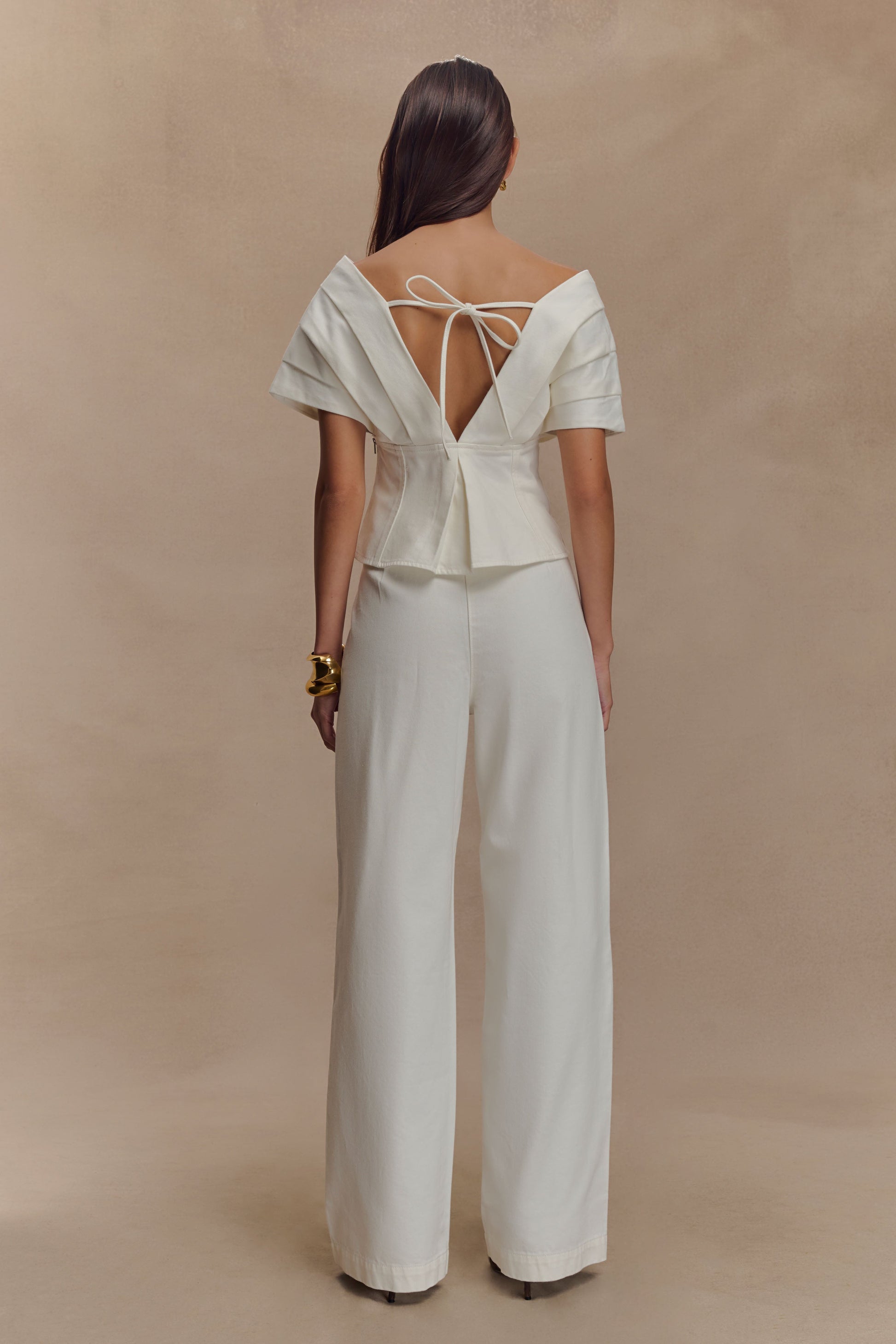 Rayne Off Shoulder Denim Üst