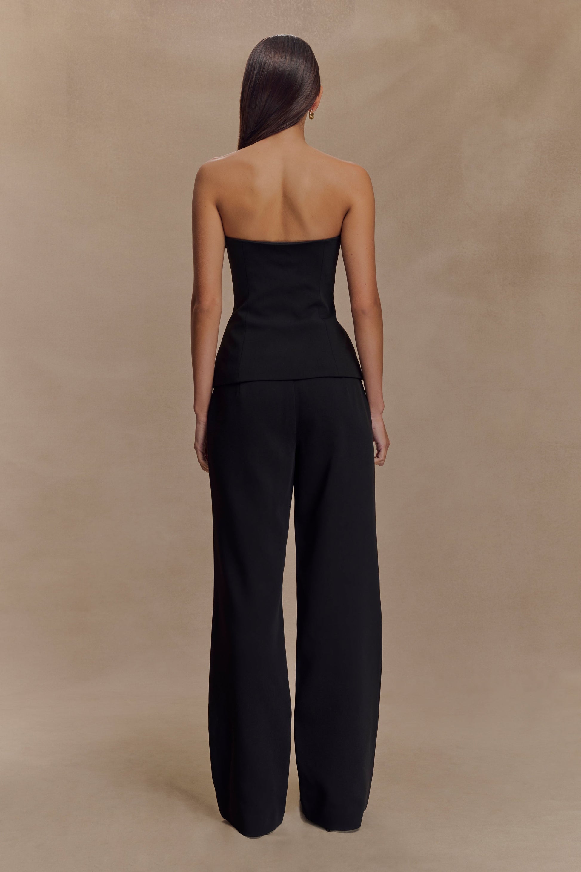 Lindie Strapless Suiting Üst