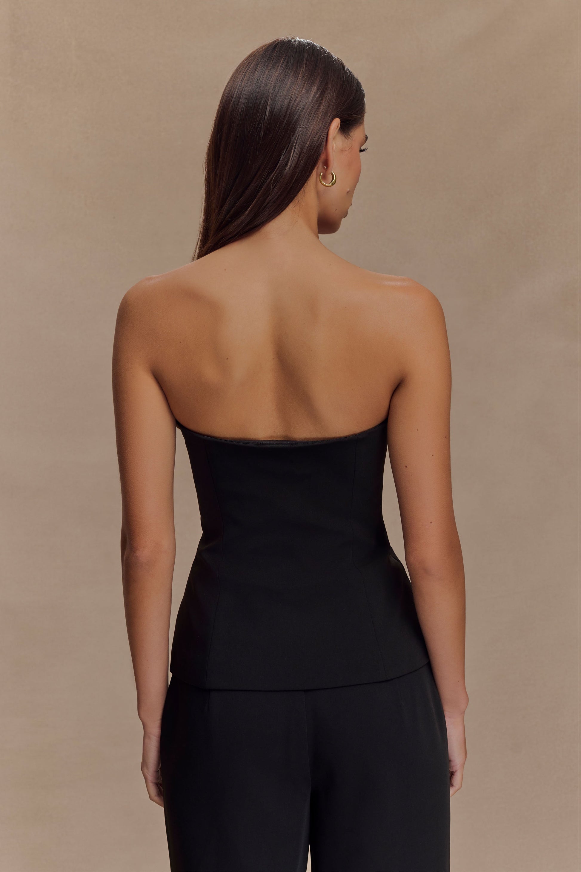 Lindie Strapless Suiting Üst