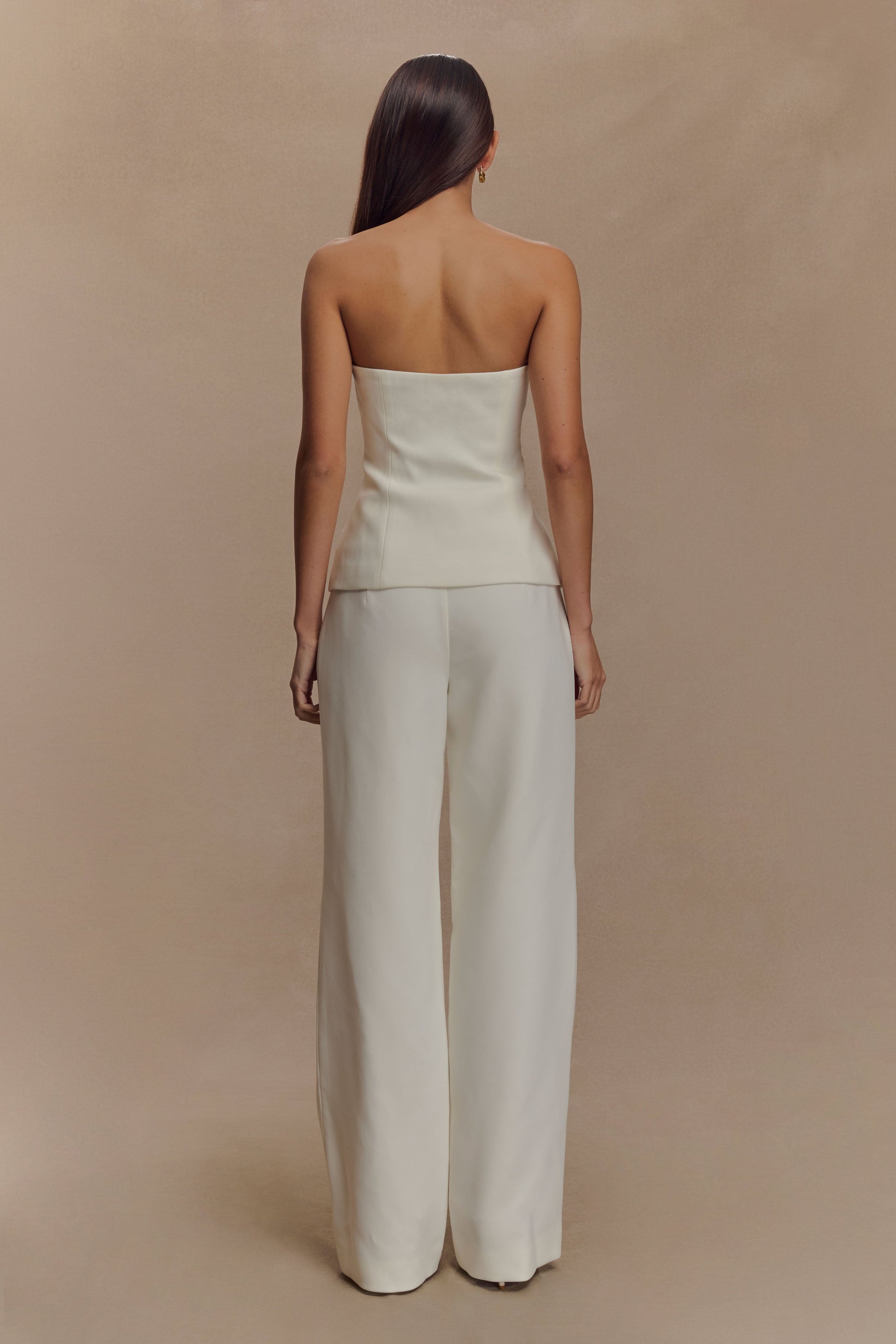 Lindie Strapless Suiting Üst