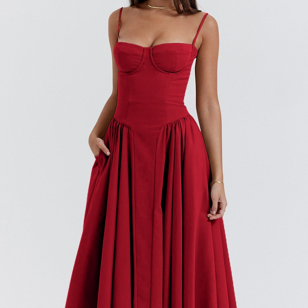 Korse Fit Midi Elbise