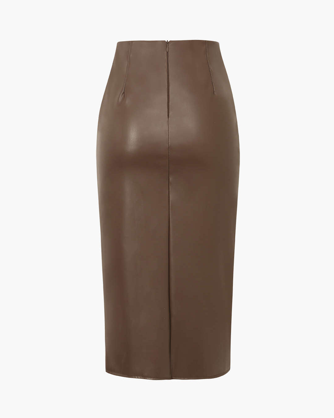 Deri Anvelop Desenli Midi Etek®