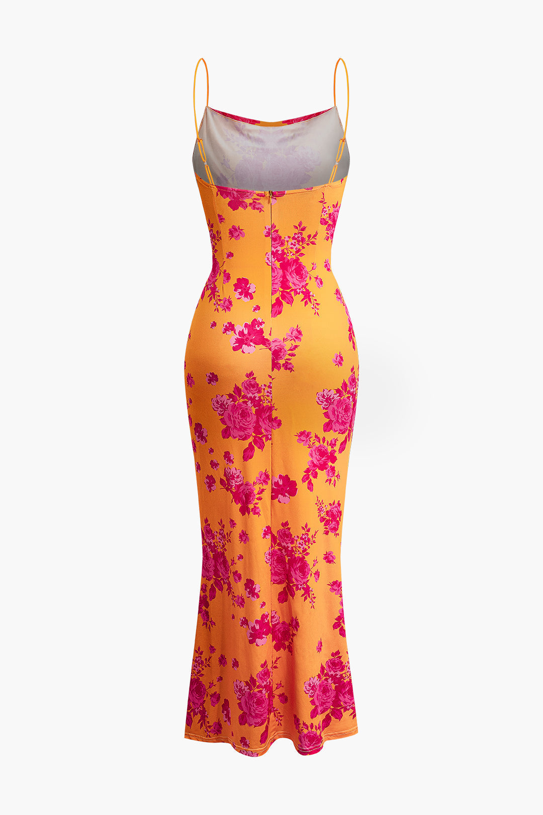 Floral Çiçek Desenli Maksi Elbise