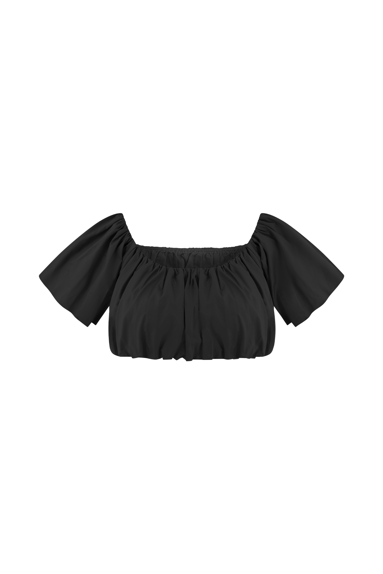 Autumn Off Shoulder Bubble Üst