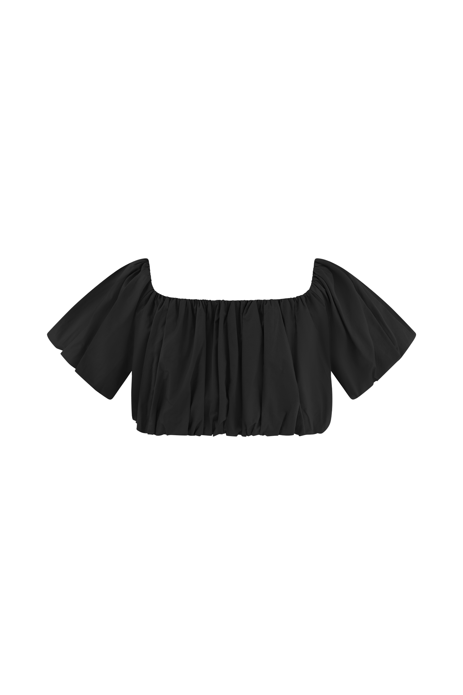 Autumn Off Shoulder Bubble Üst