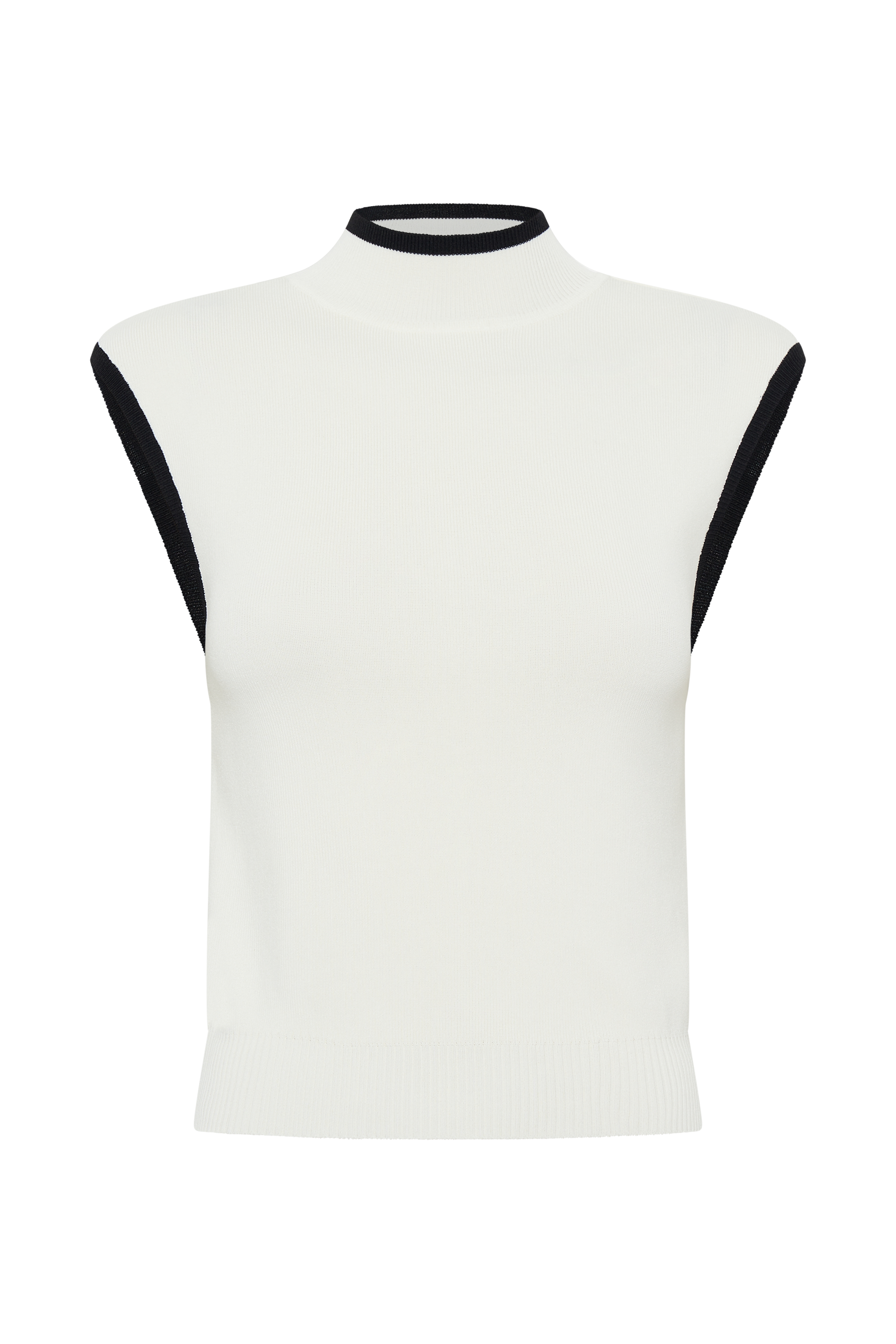 Laurina High Neck Contrast Üst