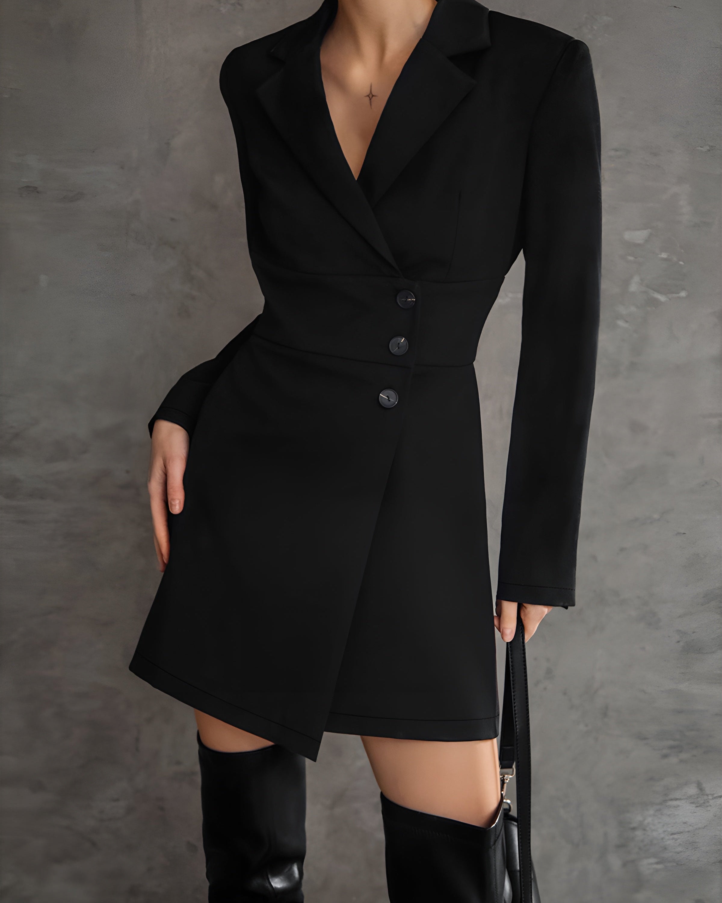 Blazer Uzun Kollu Mini Elbise