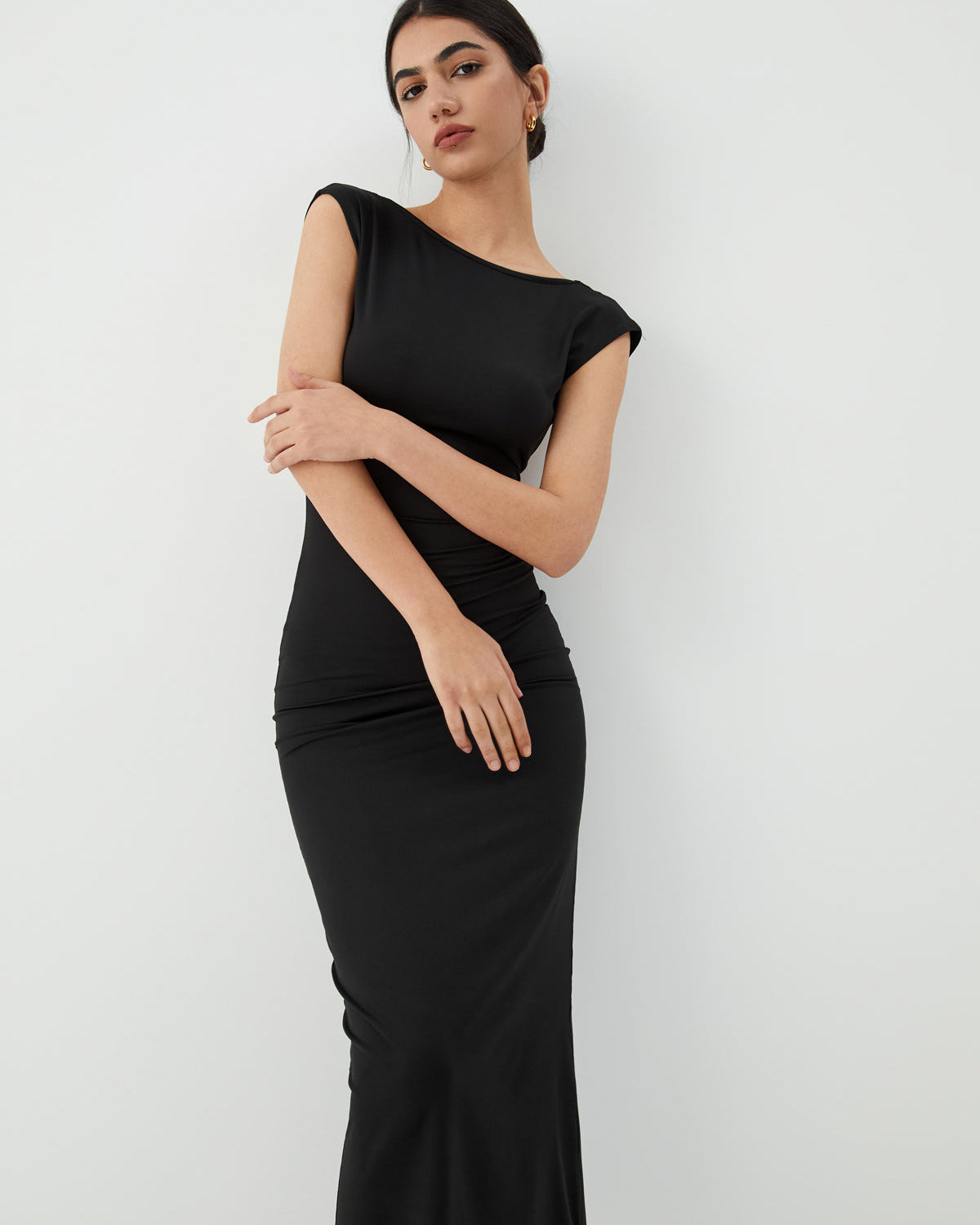 Solid Midi Elbise