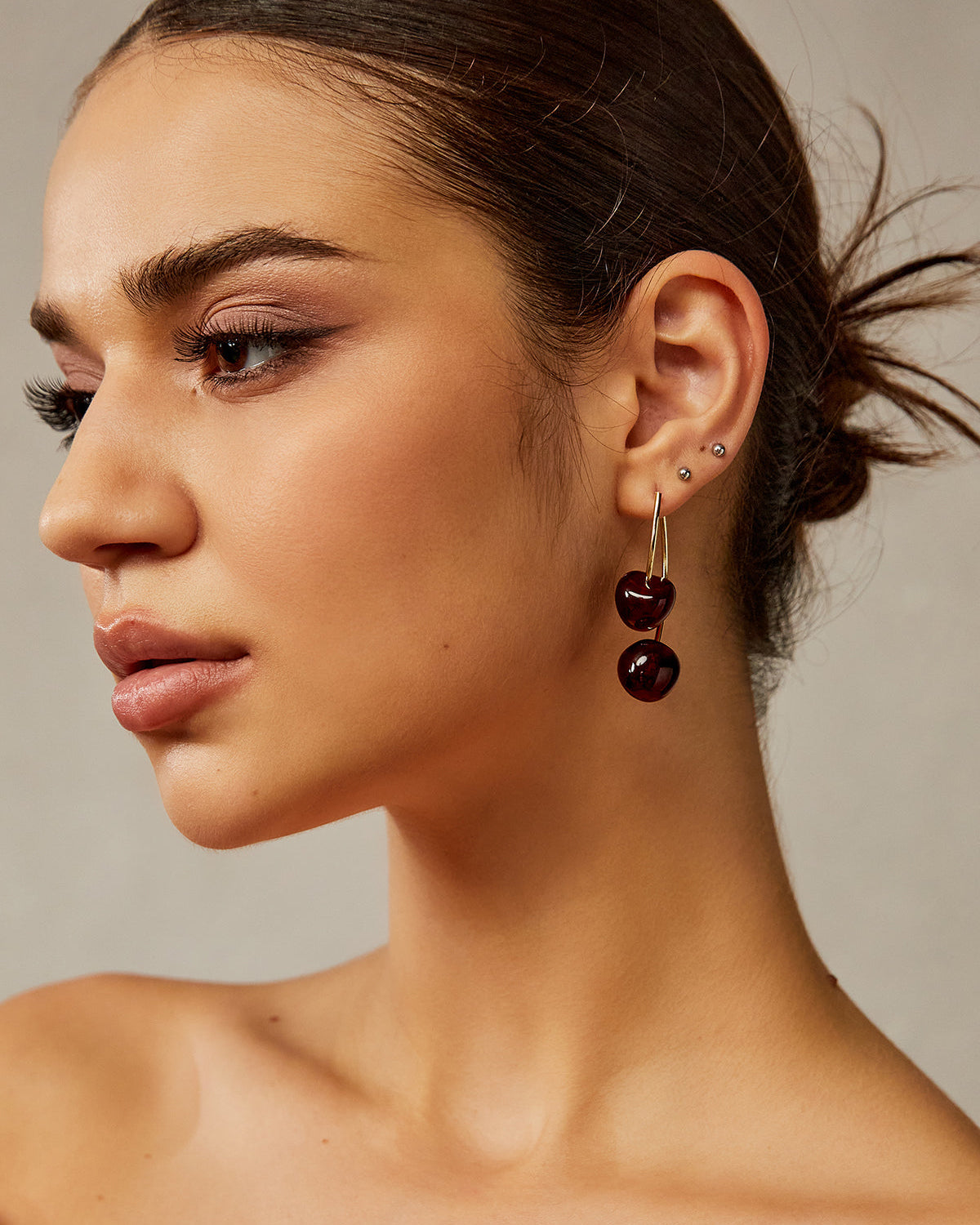 Kiraz Charm Sallantılı Küpe