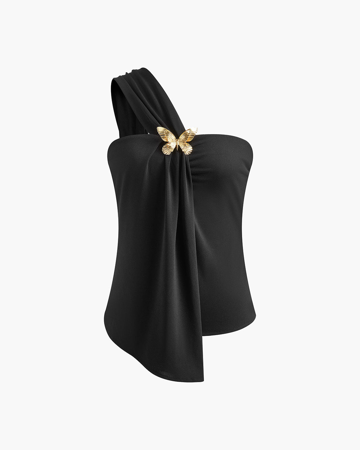 Asimetrik Tek Omuzlu Metal-Kelebek Atlet