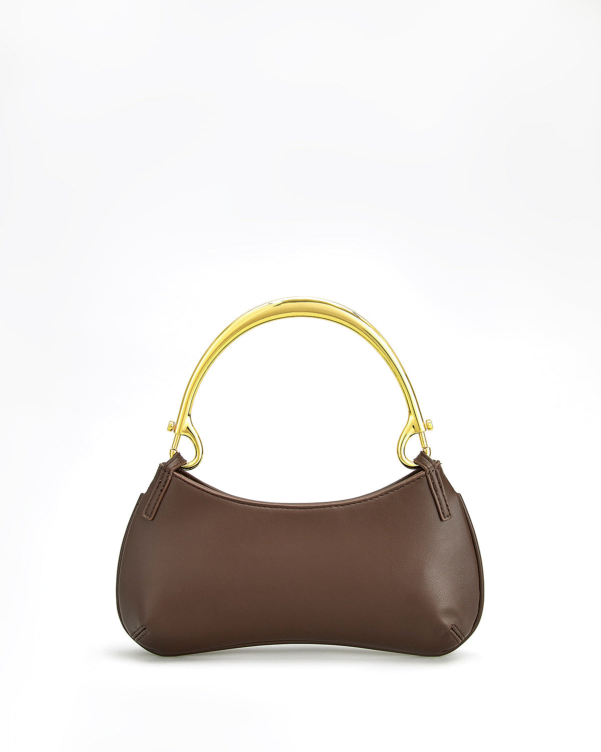 Metal-Handle Zipper Armpit Bag