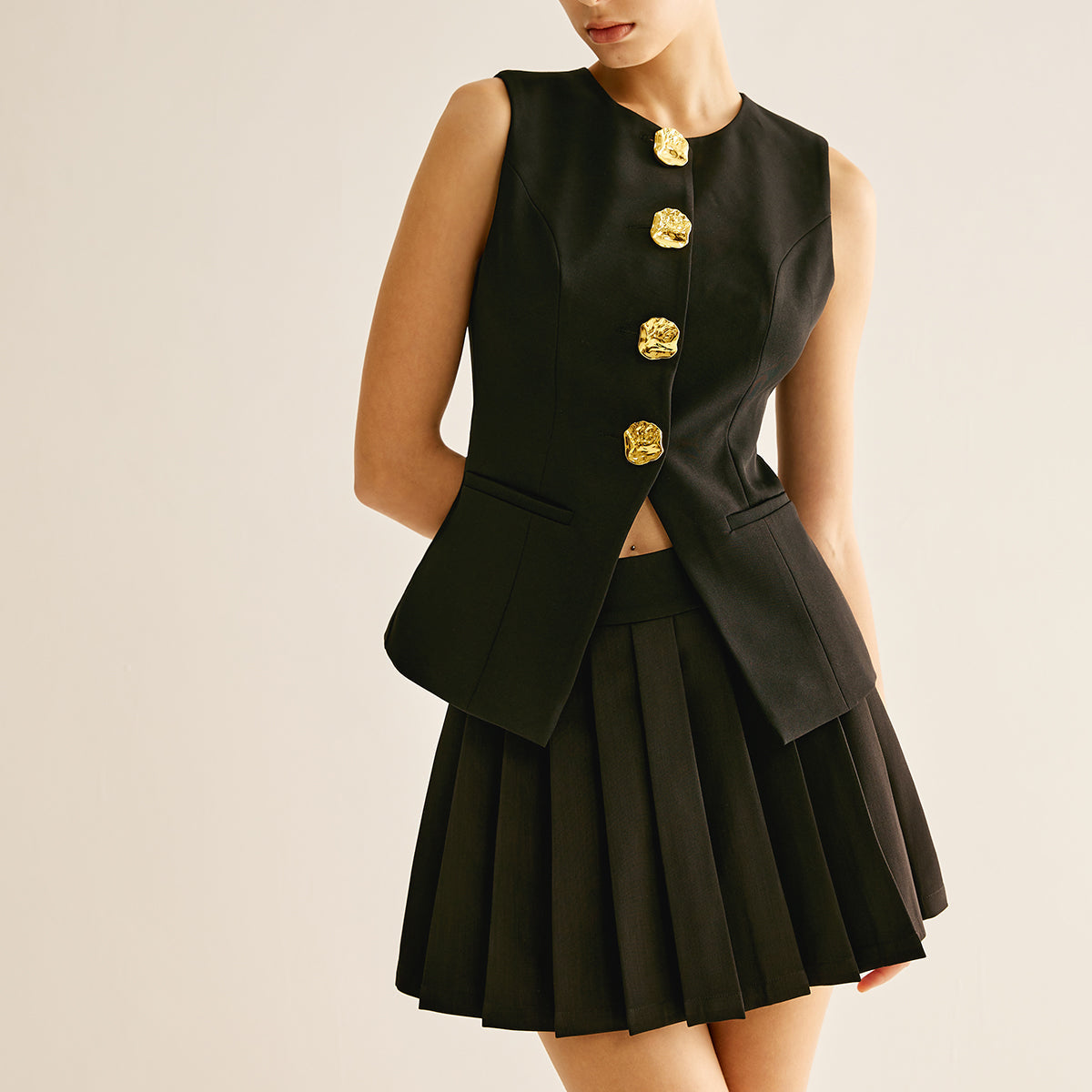 Pleated Mini Etek