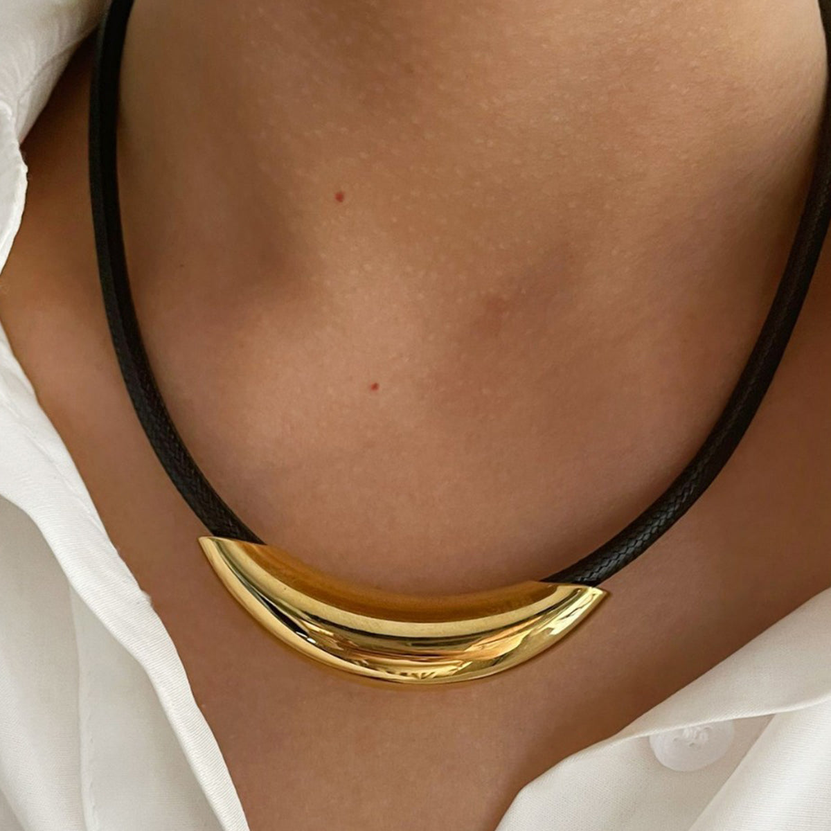 Altın Boru İp Choker