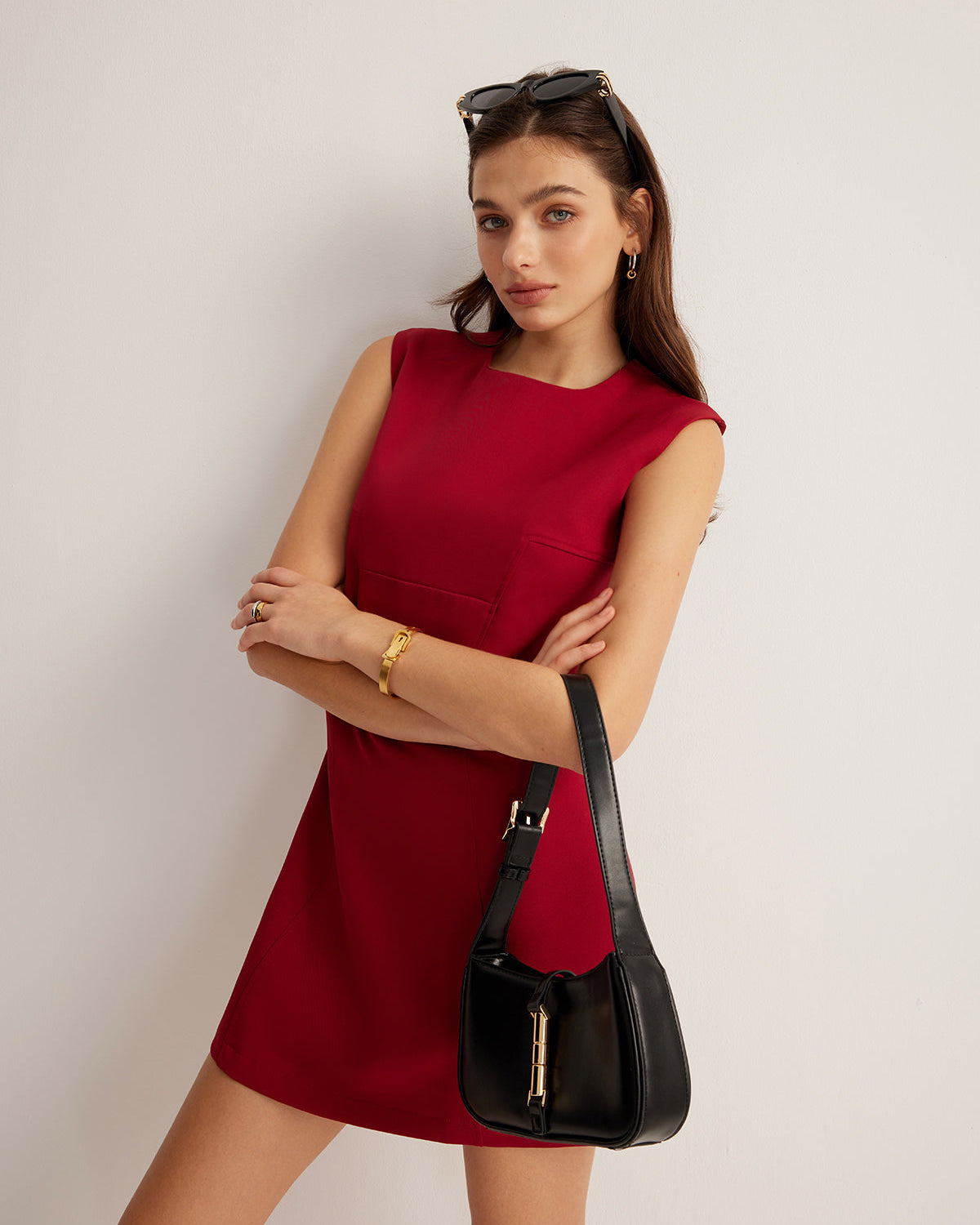 Fermuar Detaylı Mini Elbise