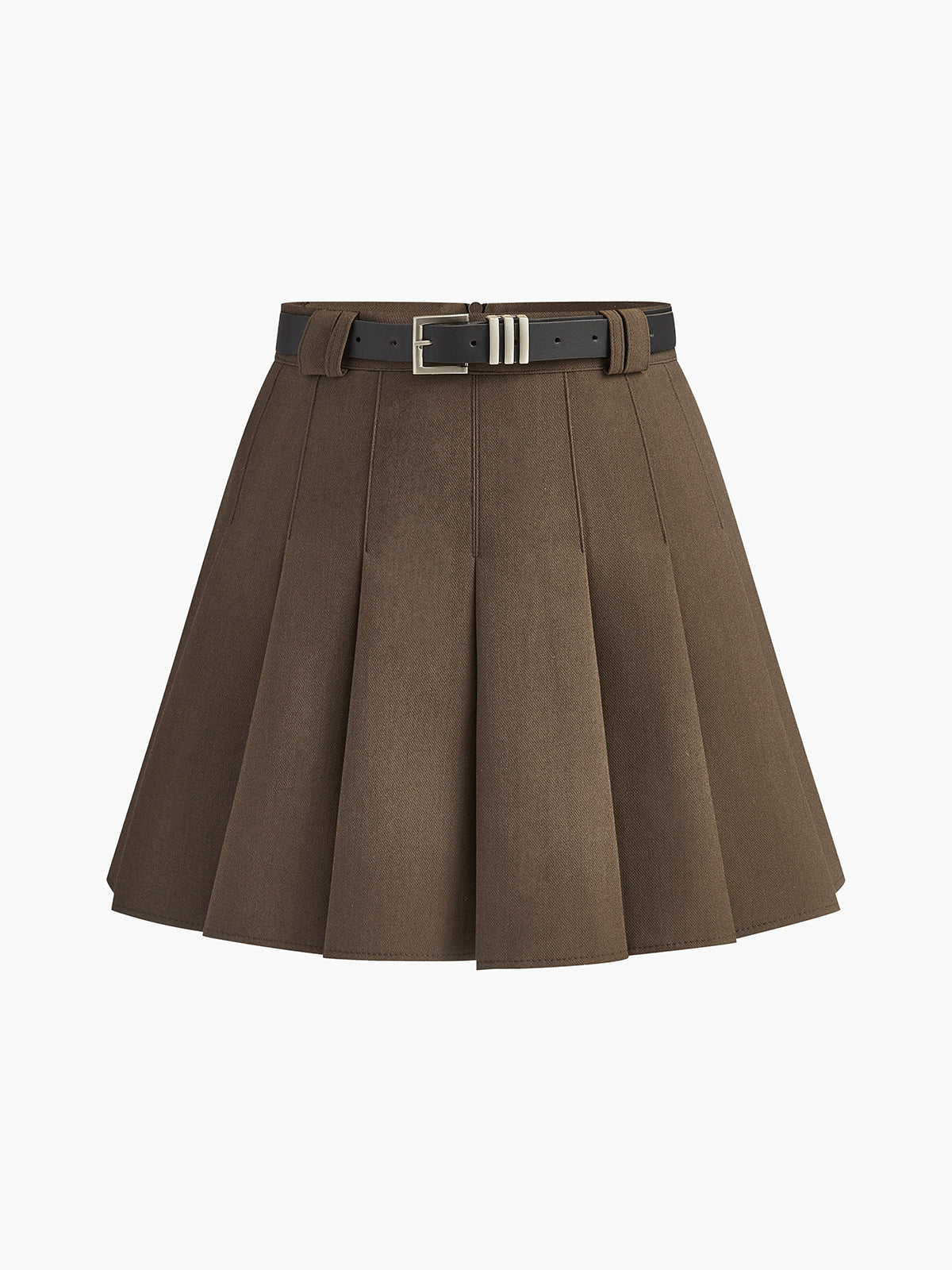 Versatile Pleated Mini Kemerli Etek