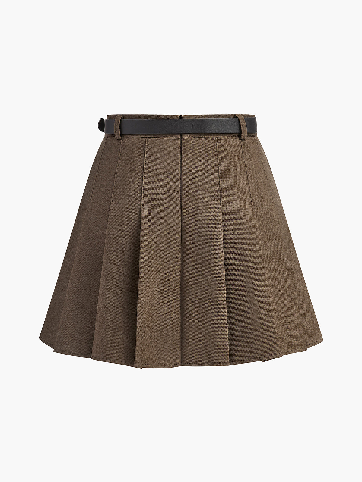 Versatile Pleated Mini Kemerli Etek
