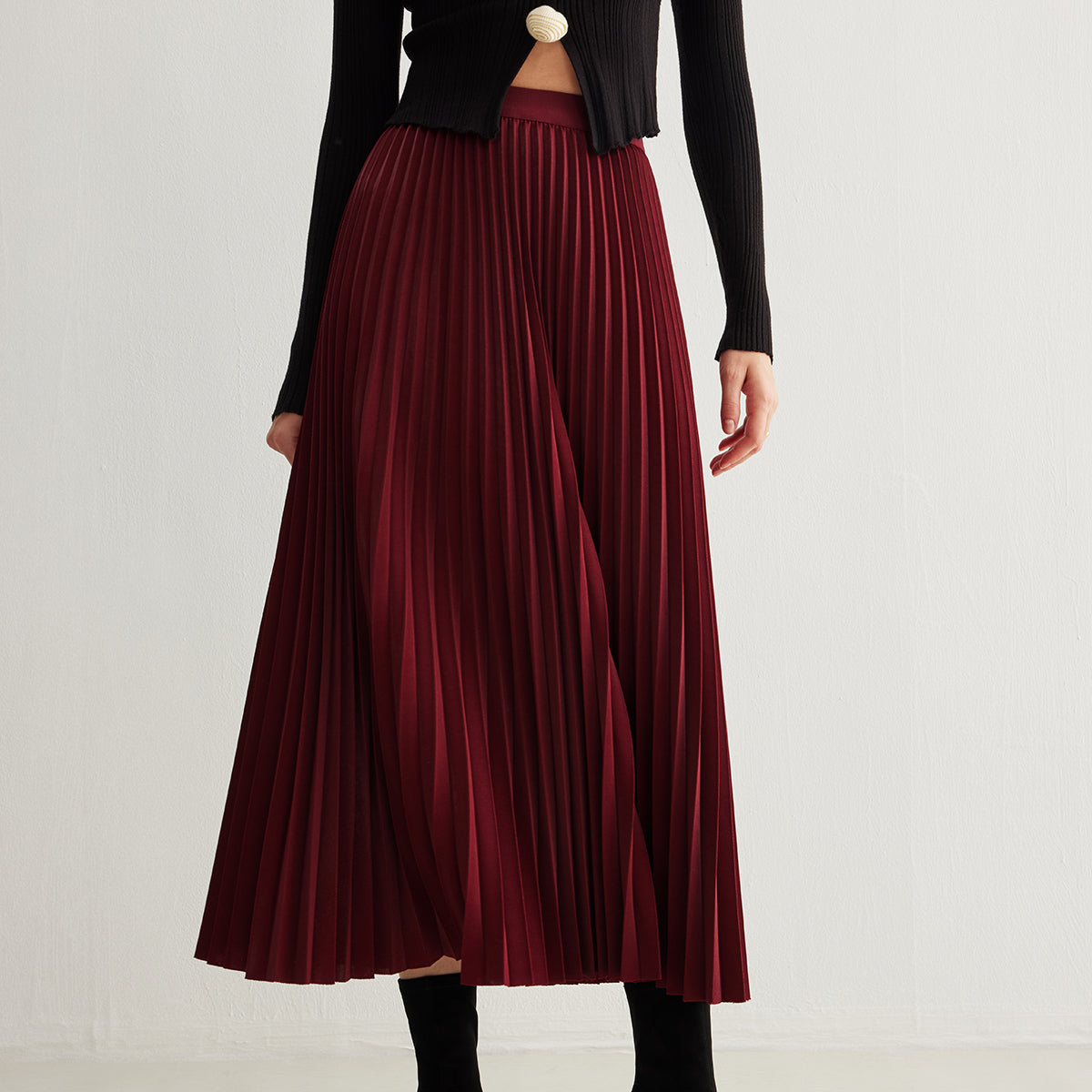 Minimalist Pleated Flowy Etek