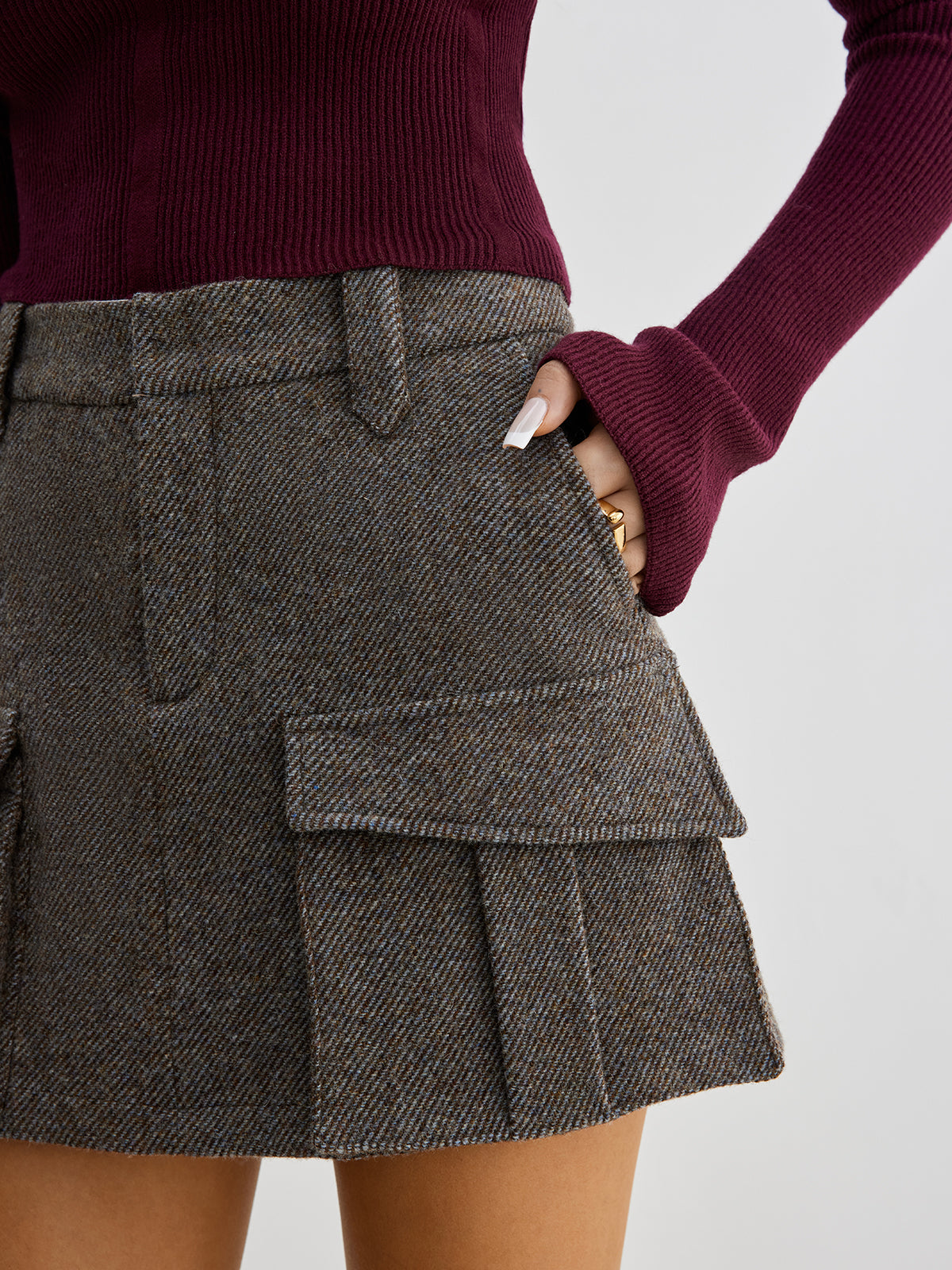 Wool-Blend Cargo Pockets Etek