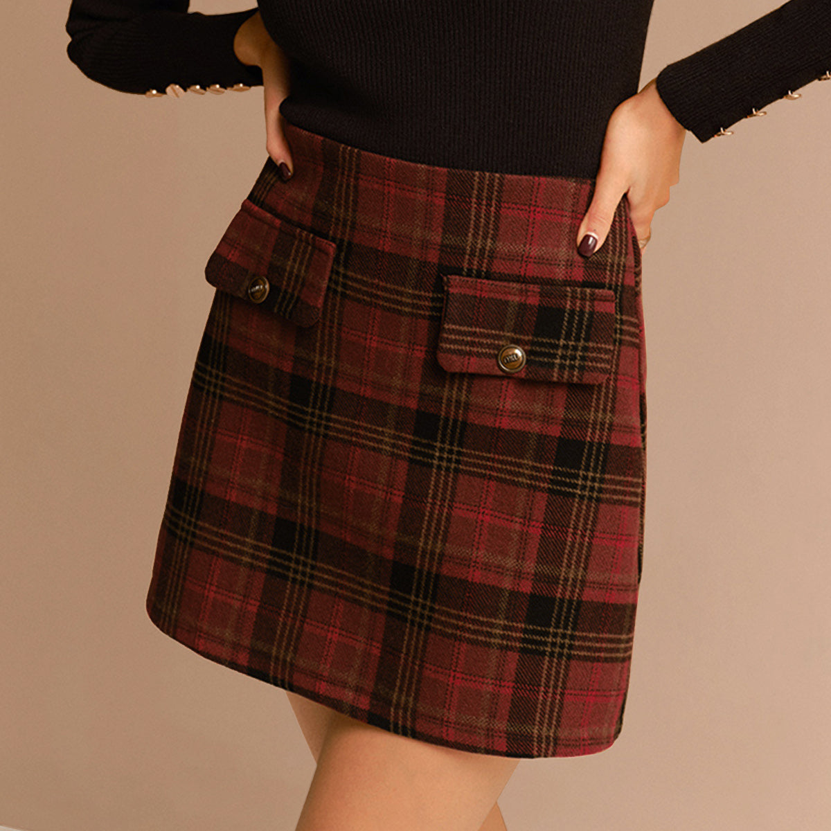 Tweed Checked Mini Etek