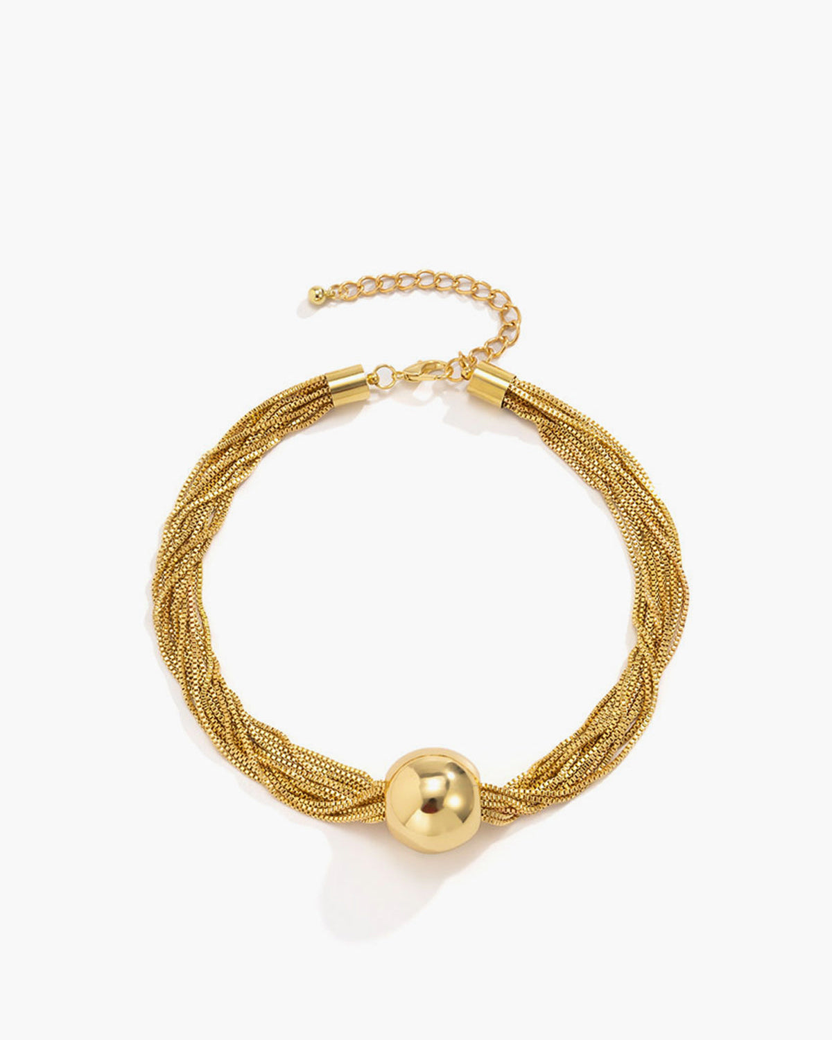Şık Çoklu Zincir Parlak Top Choker