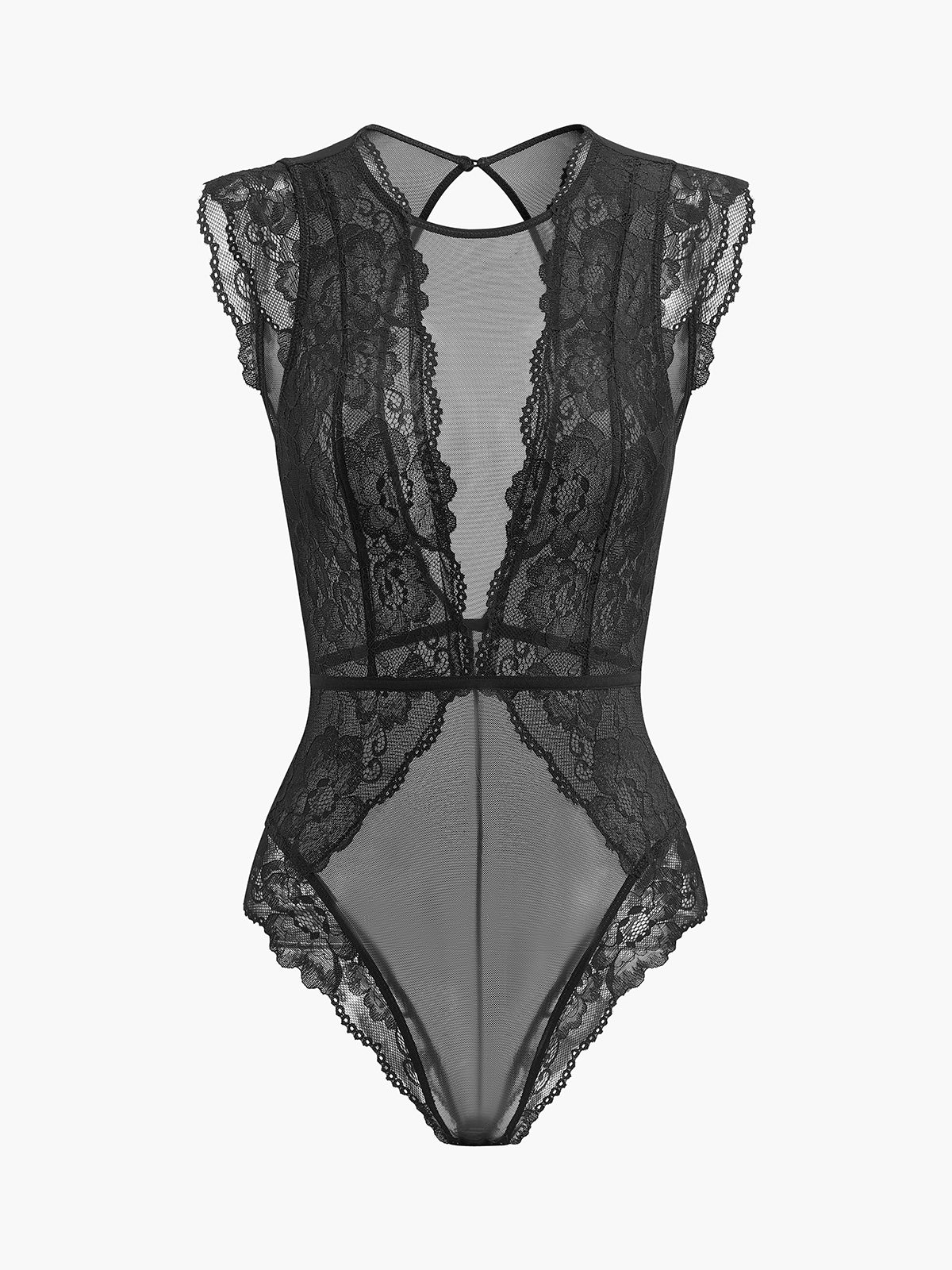 Şık Dantelli Sırtı Açık Bodysuit