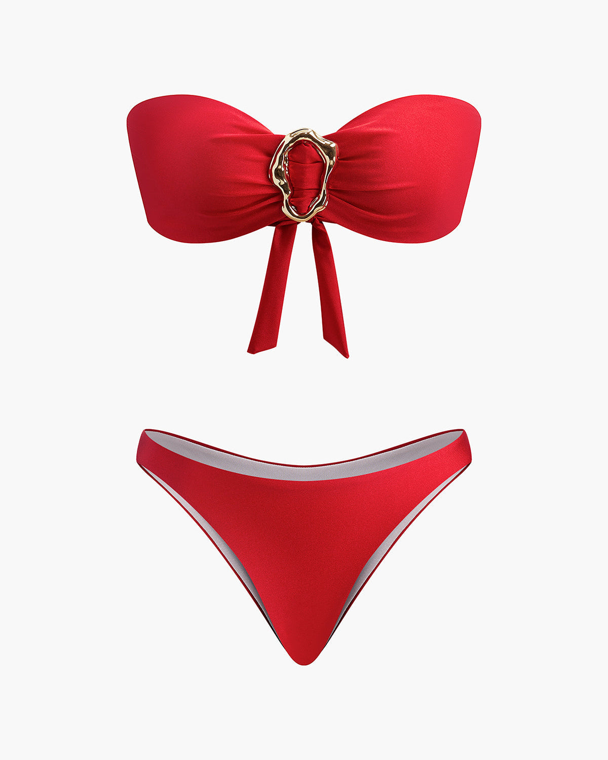 Metal Detaylı Bandeau Bikini