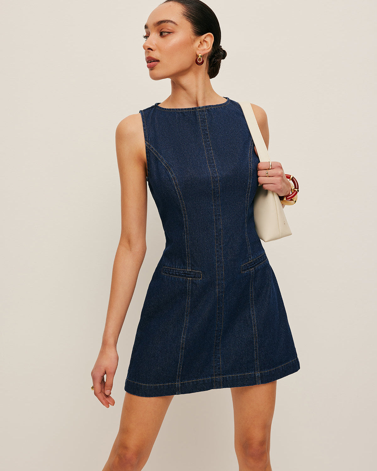 Denim Mini Elbise