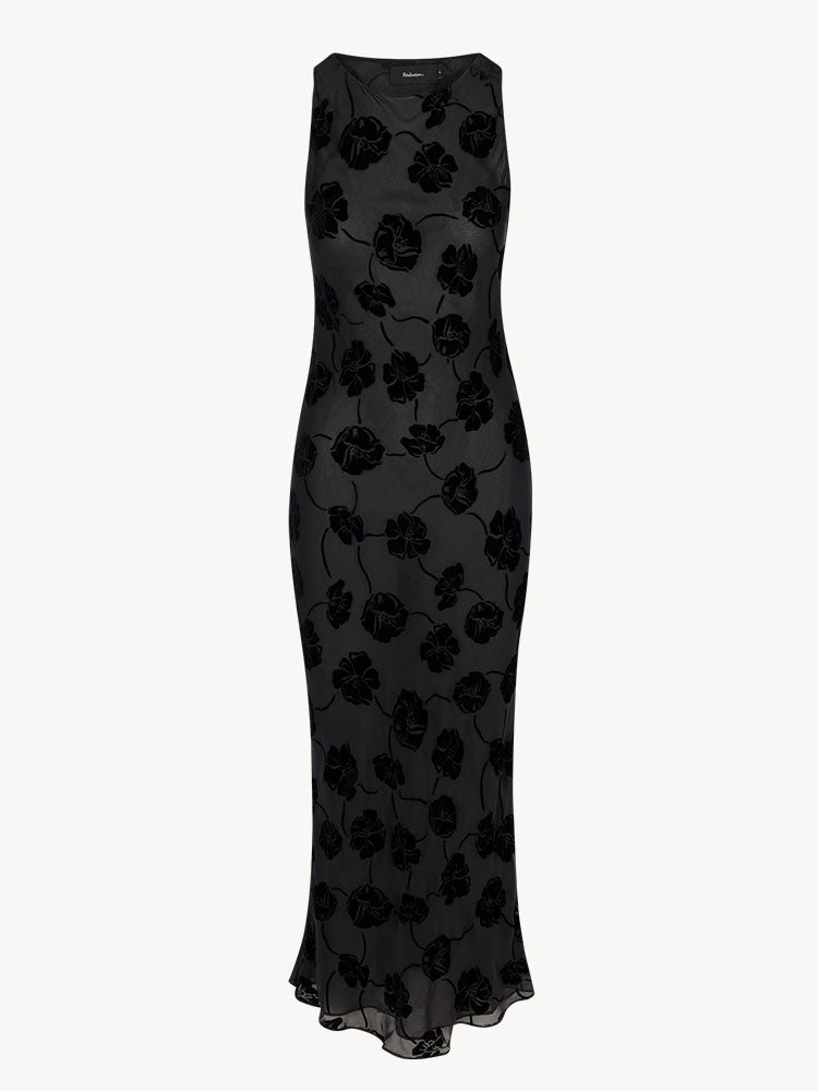 Alya Çiçek Desenli Midi Elbise