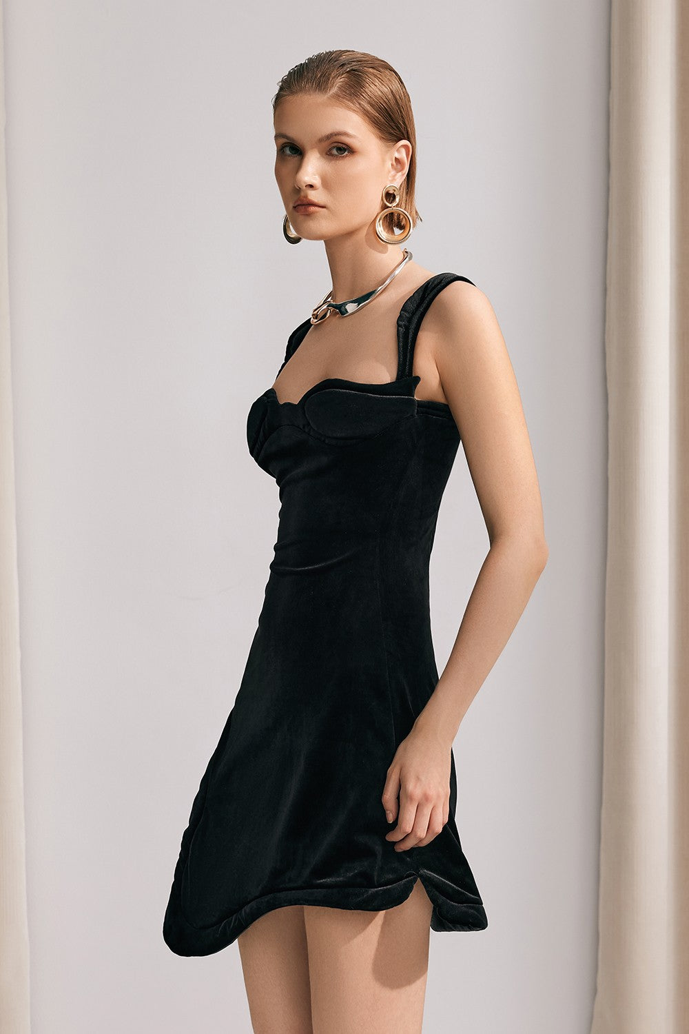Camille Asimetrik Mini Elbise